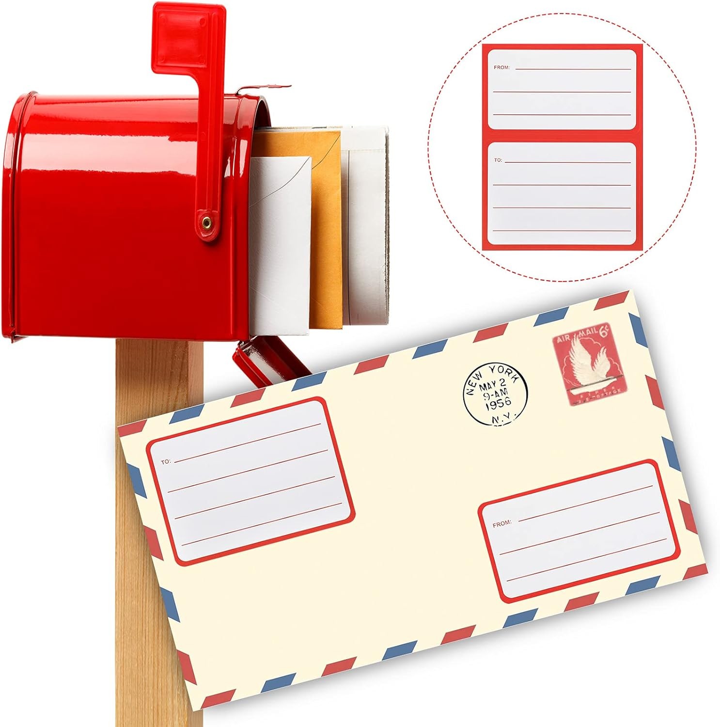 50 Sheets/100 Pcs to from All-Purpose Address Mailing Labels, Self Adhesive Mail