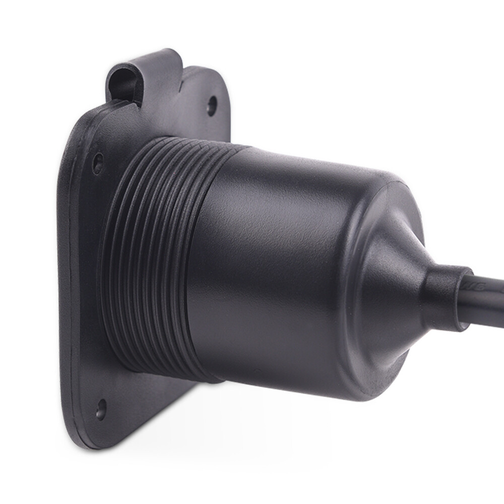 15 Amp 125V AC Port Plug Inlet Port 18″ Extension for Marine Boat RV Camper