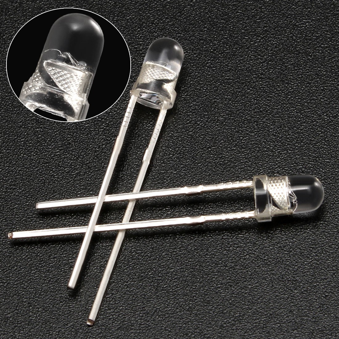 50pcs 3mm Colorful Slow Flashing LED Diode Electronics Emitting Light 3-3.4V