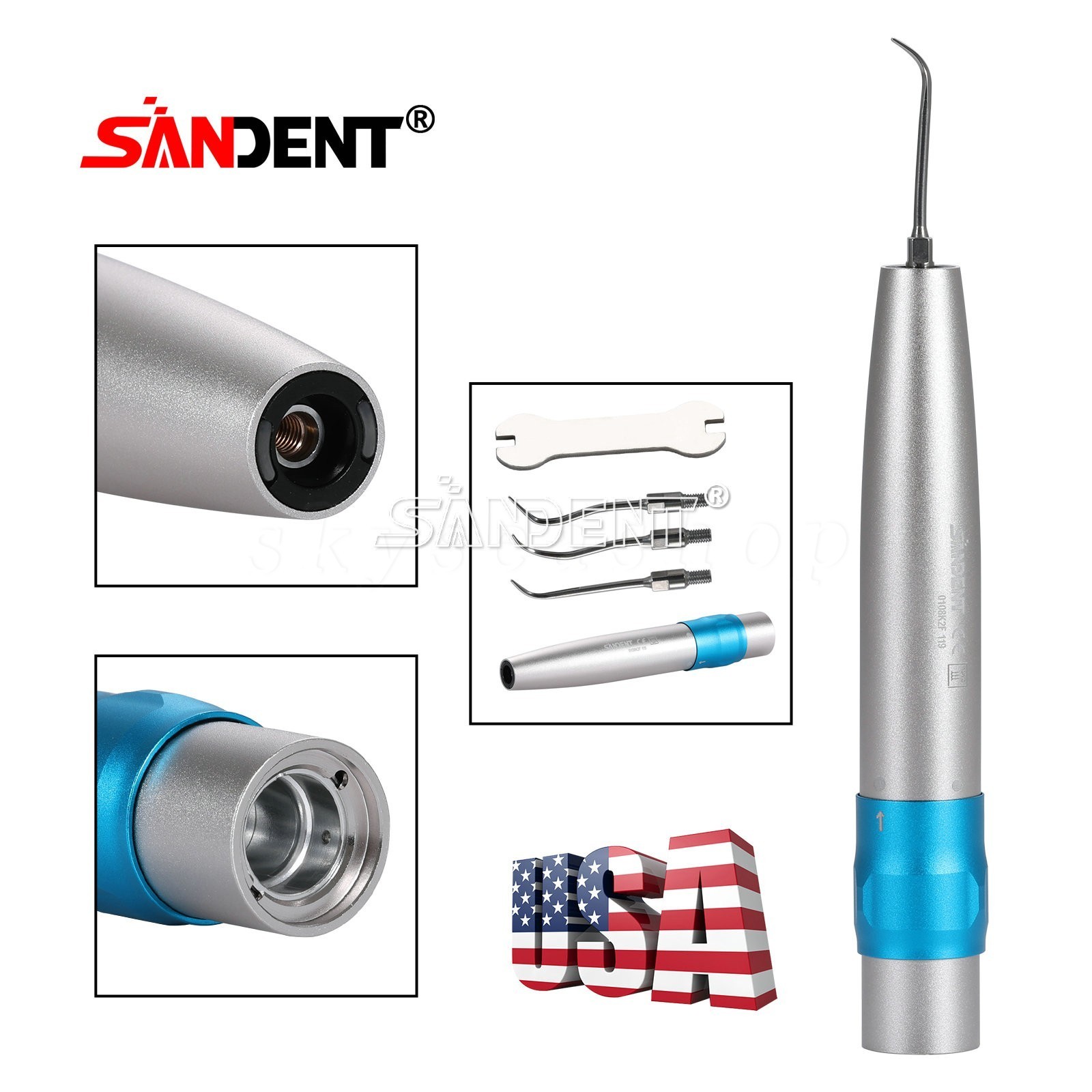 Dental LED Air Scaler Handpiece Sonic L Fiber Optic / Quick Coupling fit KAV