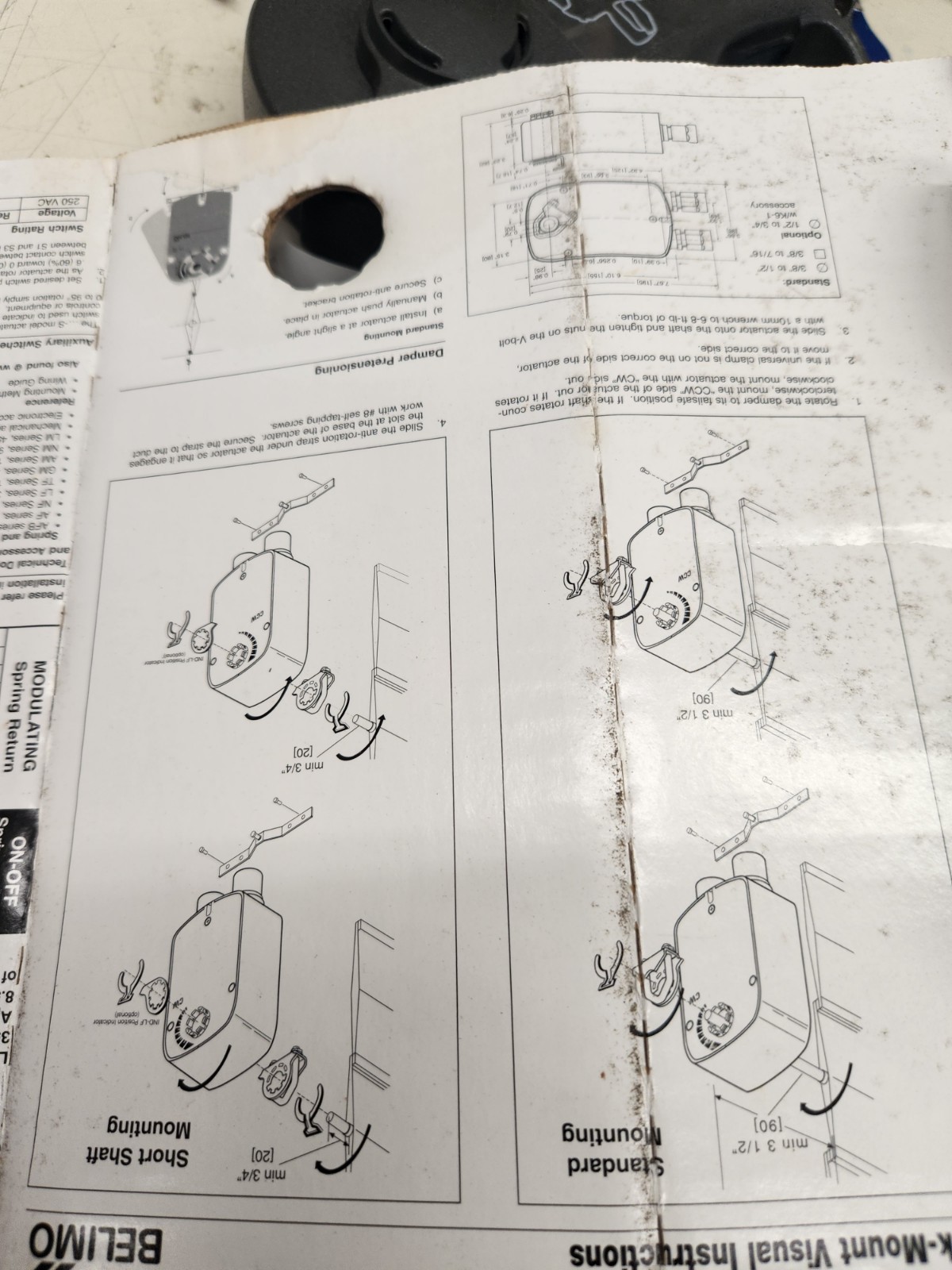 BELIMO LF24-SR US Spring Return Damper Actuator A/DC 24V 50/60Hz 5.0VA 2.5W