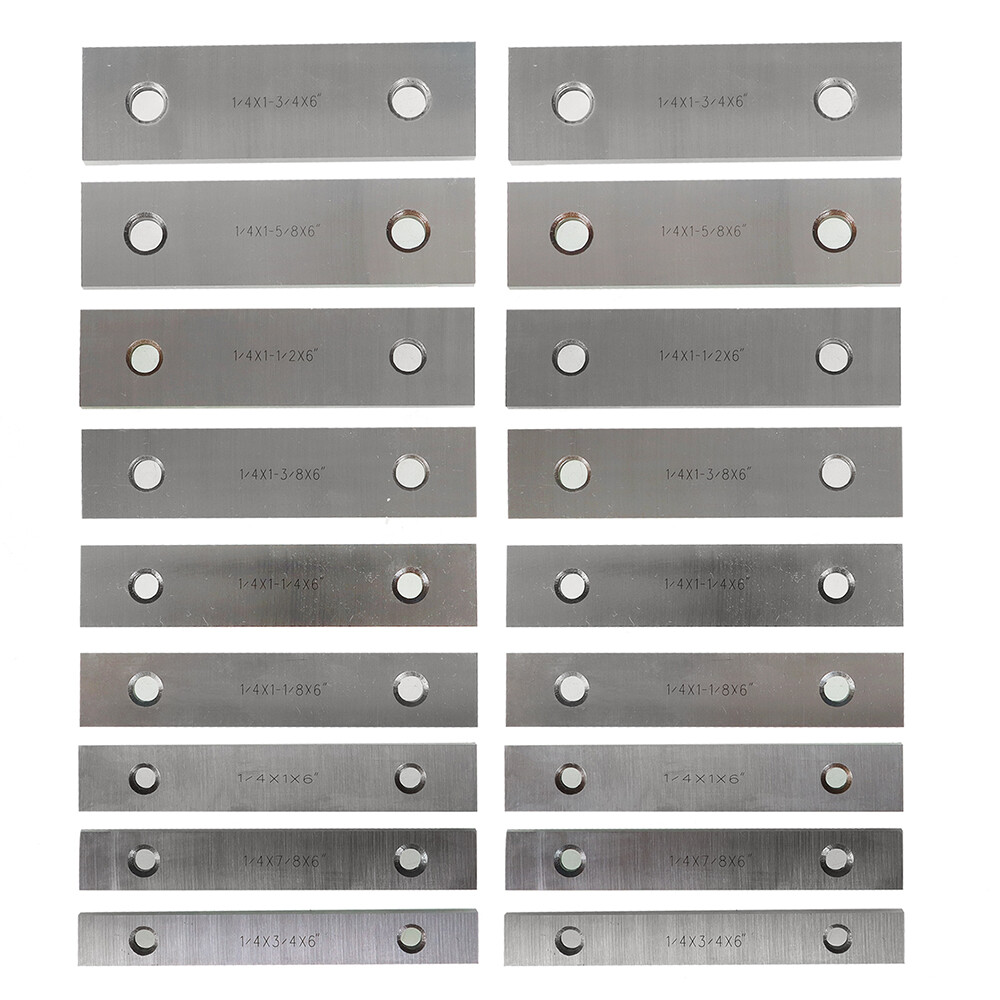 9 Pairs 1/4» Steel Parallel 6» Long 0.0002» Precision 3/4″ -1-3/4″ in Case