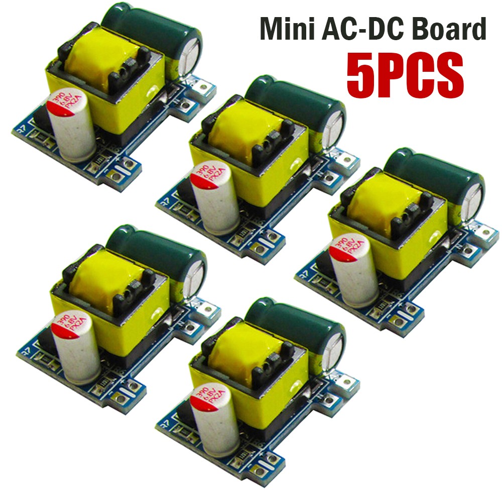 5PCS Mini AC-DC 110V 120V 220V 230V To 5V Converter Board Module Power Supply