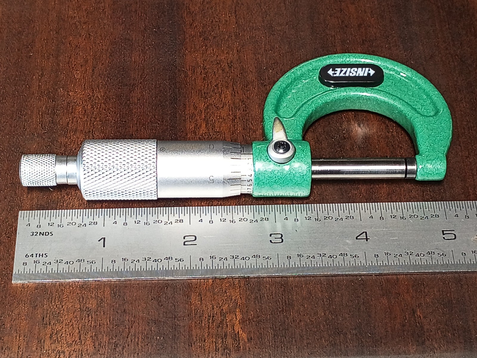 Insize Outside Micrometer 0-1″ Resolution 0.0001″ Model 3203-1 MPN 816564 W/Box