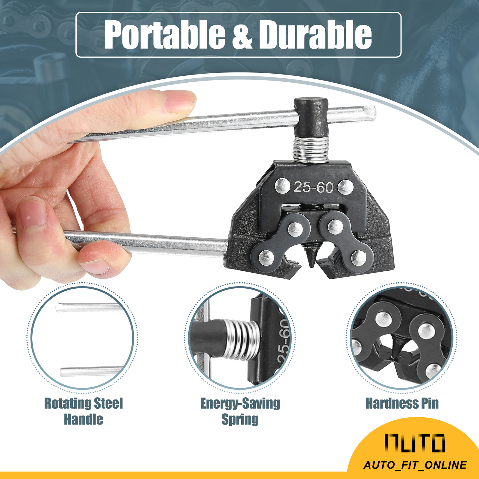 Roller Chain Tools Kit 25-60 Chain Detacher Breaker Tool Custom for Bicycle Bike