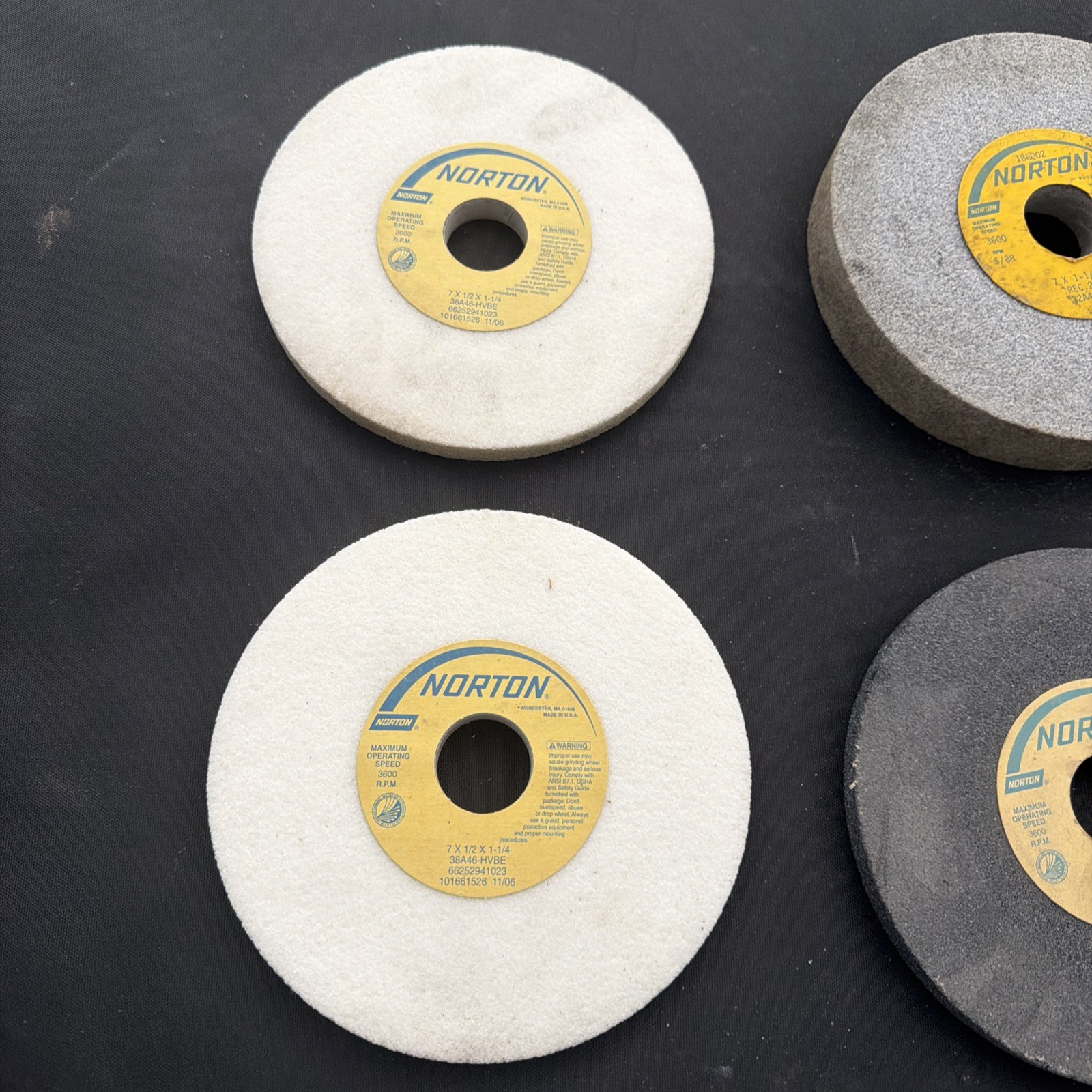 8- Norton, Cincy, MiscSurface Toolroom Grinding Wheel 7″x Misc 1-1/4 Arbor All