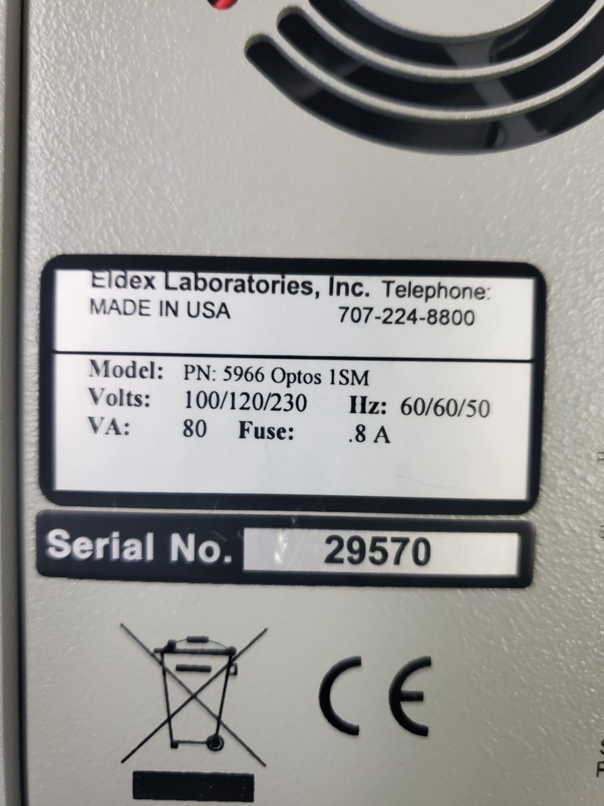 Eldex 5966 Optos 1SMP Metering Pump (0.003 – 5 mL/min) Gently used. Great deal!