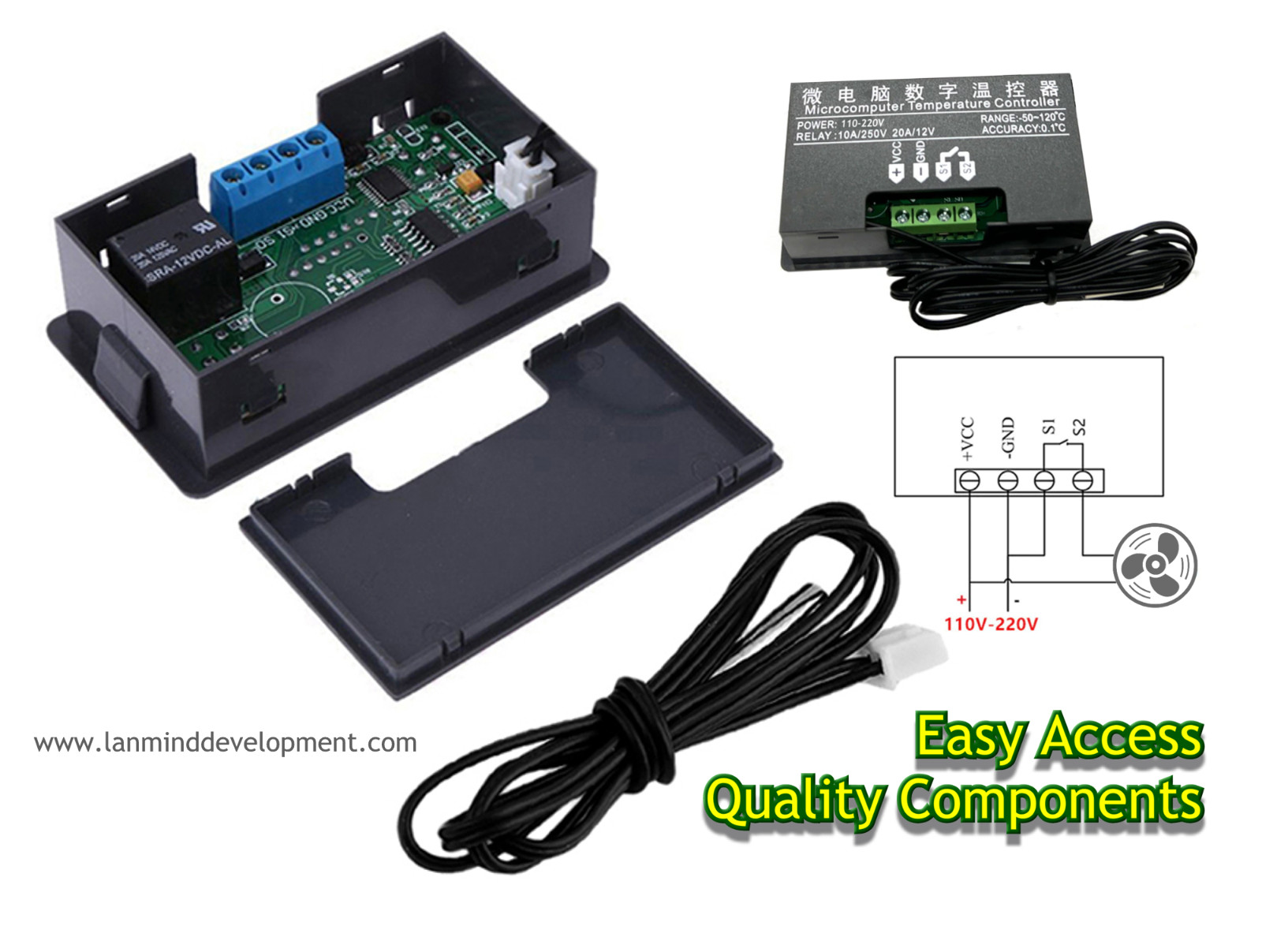 W3230 110-220V High Precision Digital Temperature Controller Thermostat -50~120℃