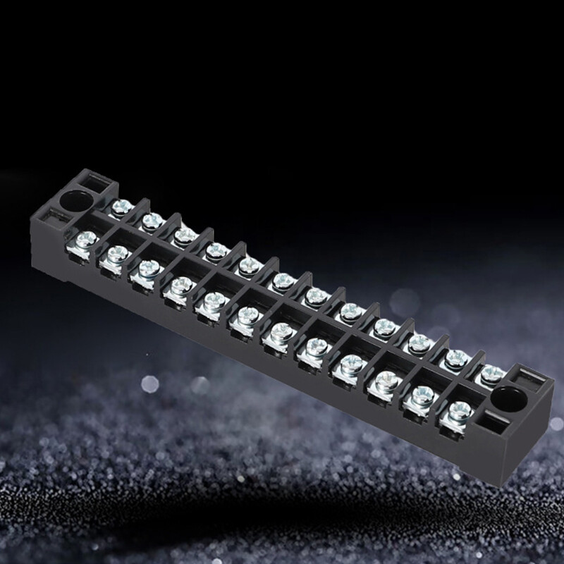 5Pcs Dual Row 12 Positions Screw Terminal Electric Barrier Strip Block 15A 600V