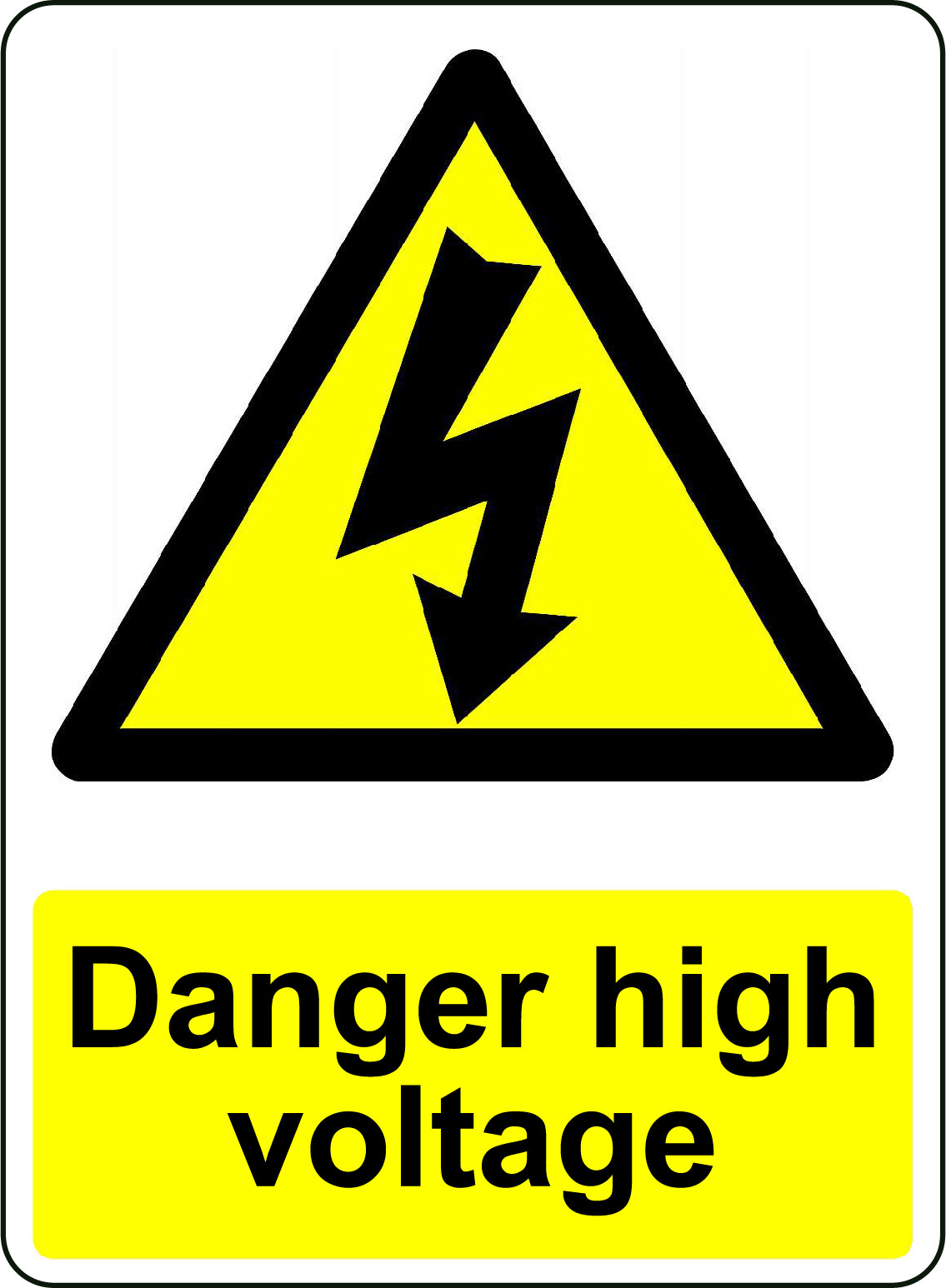 WARNING DANGER HIGH VOLTAGE OSHA DECAL SAFETY SIGN STICKER 3M USA MADE