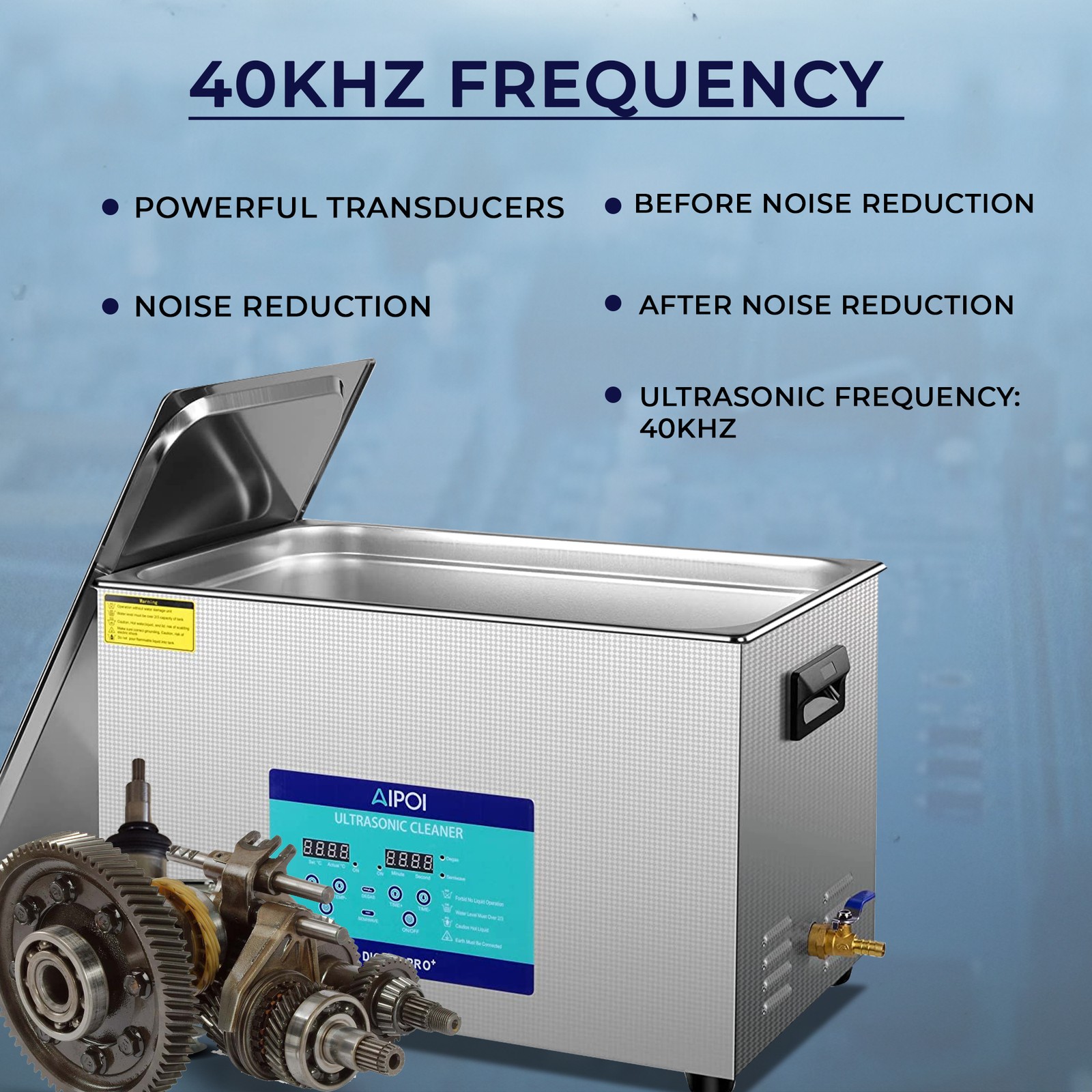 30L Ultrasonic Cleaner with Timer Heating Machine Digital Sonic Cleaner Degas