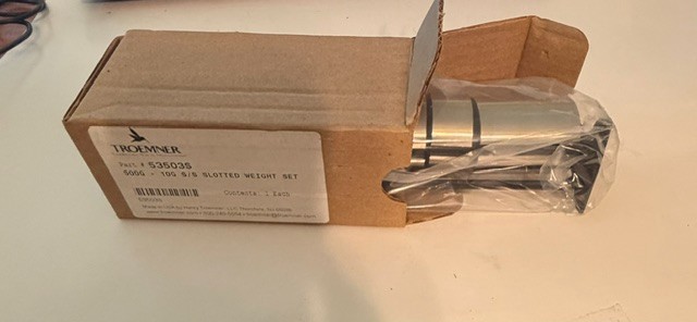 Lot of 2: NOS 1100g Slotted Weight Mass Sets Vintage Science Physics Lab