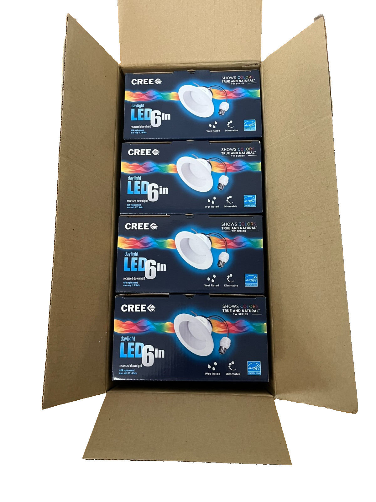 Cree DRDL6-06250009-12DE26-1C110 6 in. TW Series Daylight (5000K) Dimmable 4-Pk