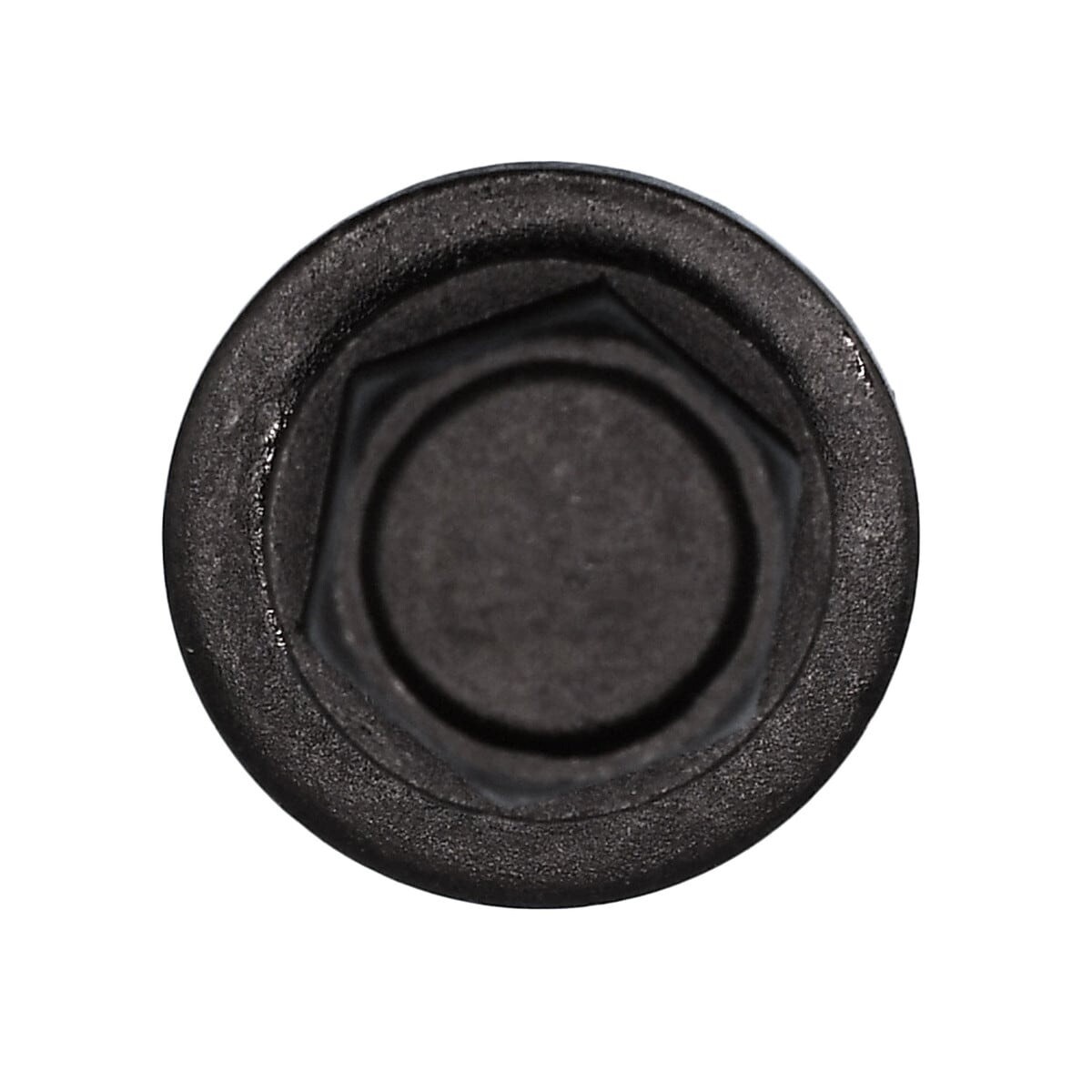 100 Pcs Hex Washer Head Sems Screw Size 6.3-1.81 x Length 20mm Black Polyseal