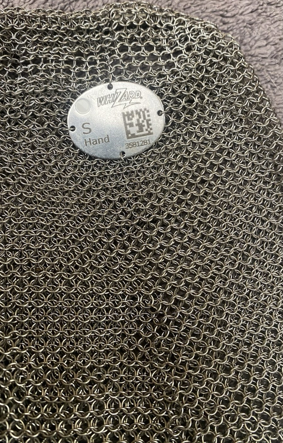 Whizard Chainmail Metal Mesh Cut Resistant Protective Glove, Size S