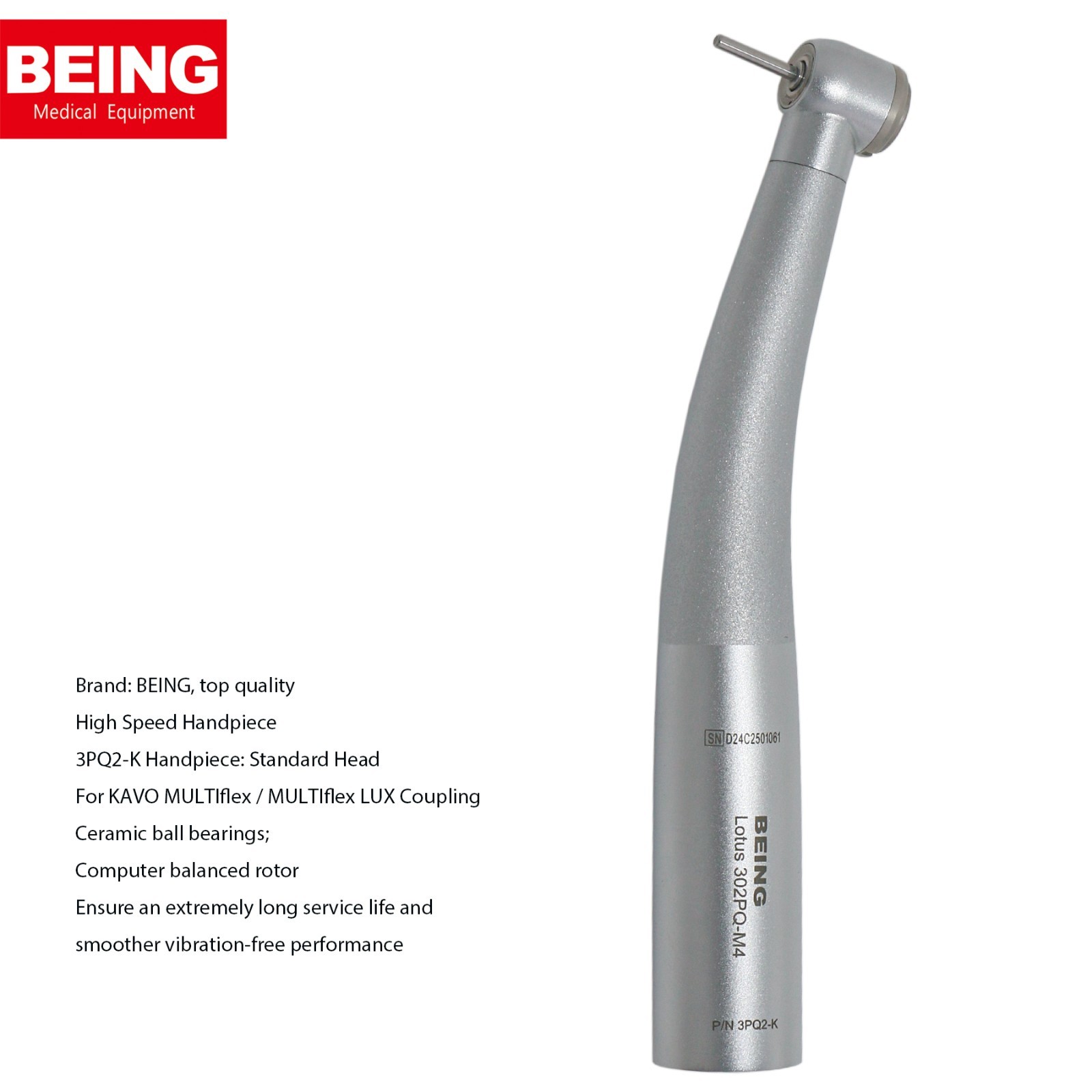 COXO Dental LED Handpiece High Speed turbine Fit KAVO MULTIflex Coupler 4/6 Hole