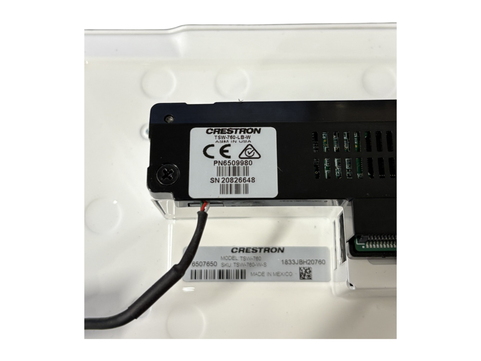 Creston TSW-760 Touch Screen LED Panel TSW-760-W-S