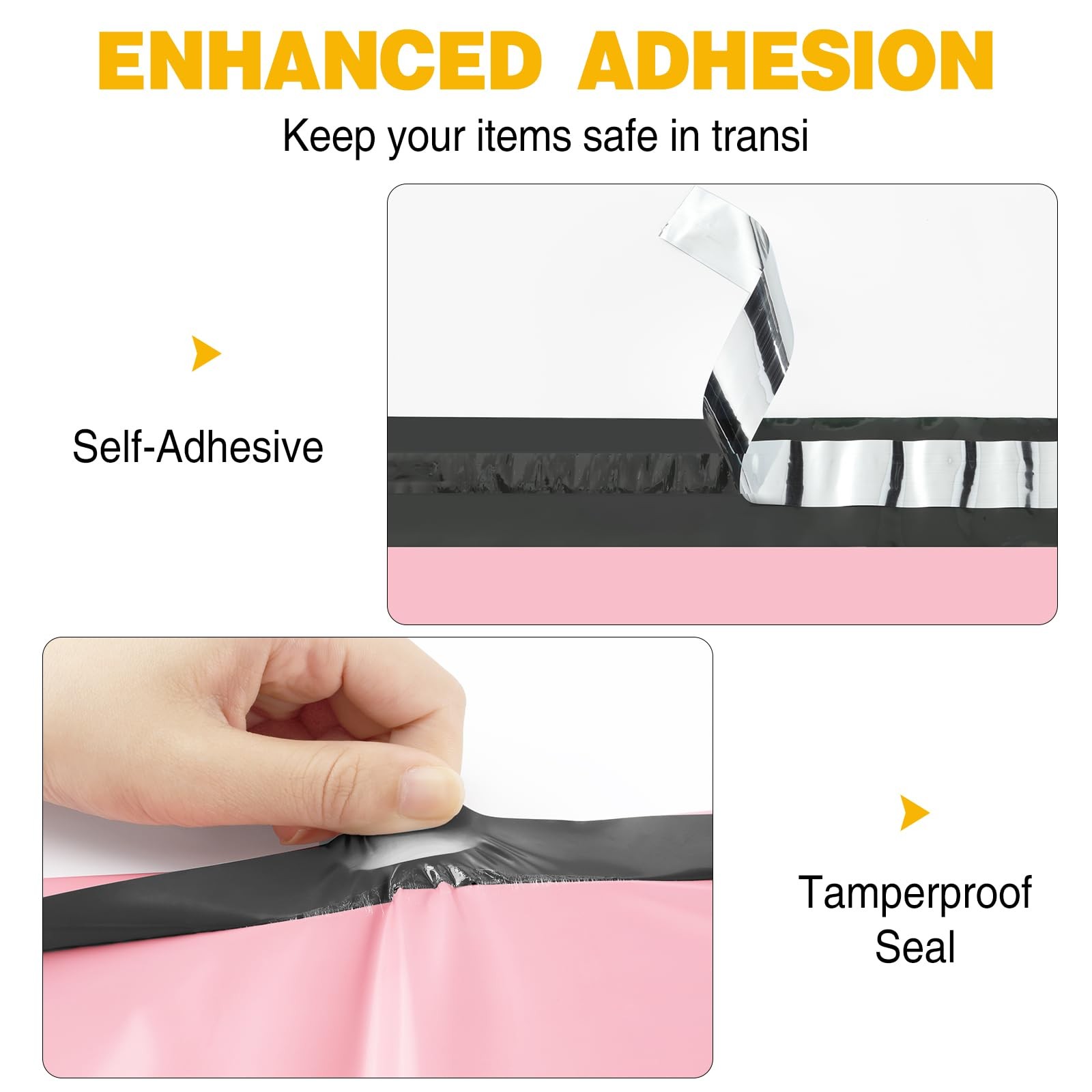 Famagic 50x 24×24″ Pink Poly Mailers, Waterproof Tearproof Shipping Bags
