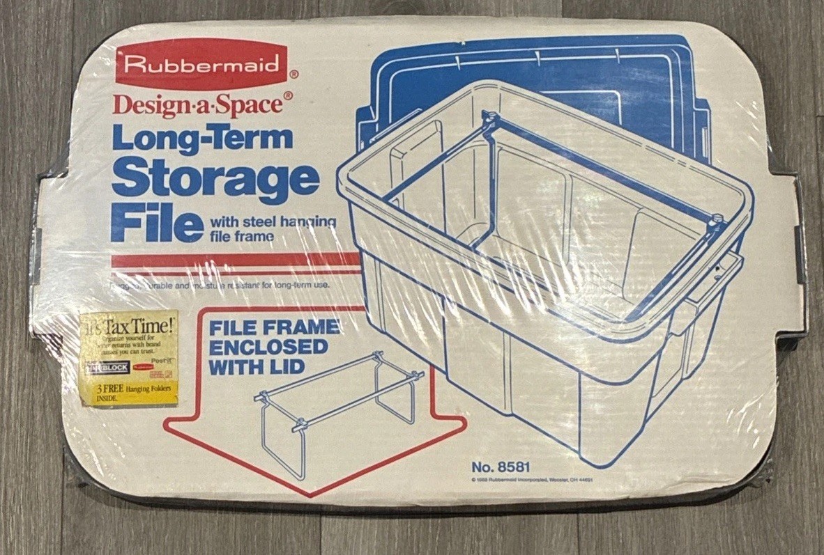 Rubbermaid Design A Space Long Term Storage File No. 8581 Steele Frame Vtg 1988
