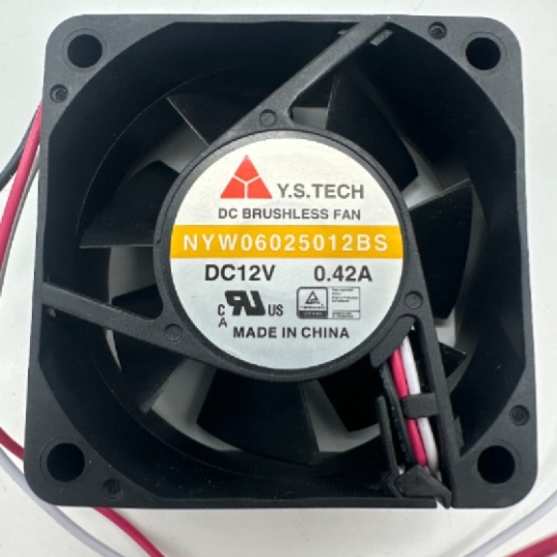 Pack of 3 Y.S Tech NYW06025012BS 12V 0.42A 2.4 x 2.4 x 1.0 in Cooling Fan