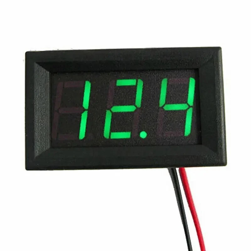 LED 12V ~ 24V Digital Display Voltmeter Car Motorcycle Voltage Gauge Panel Meter