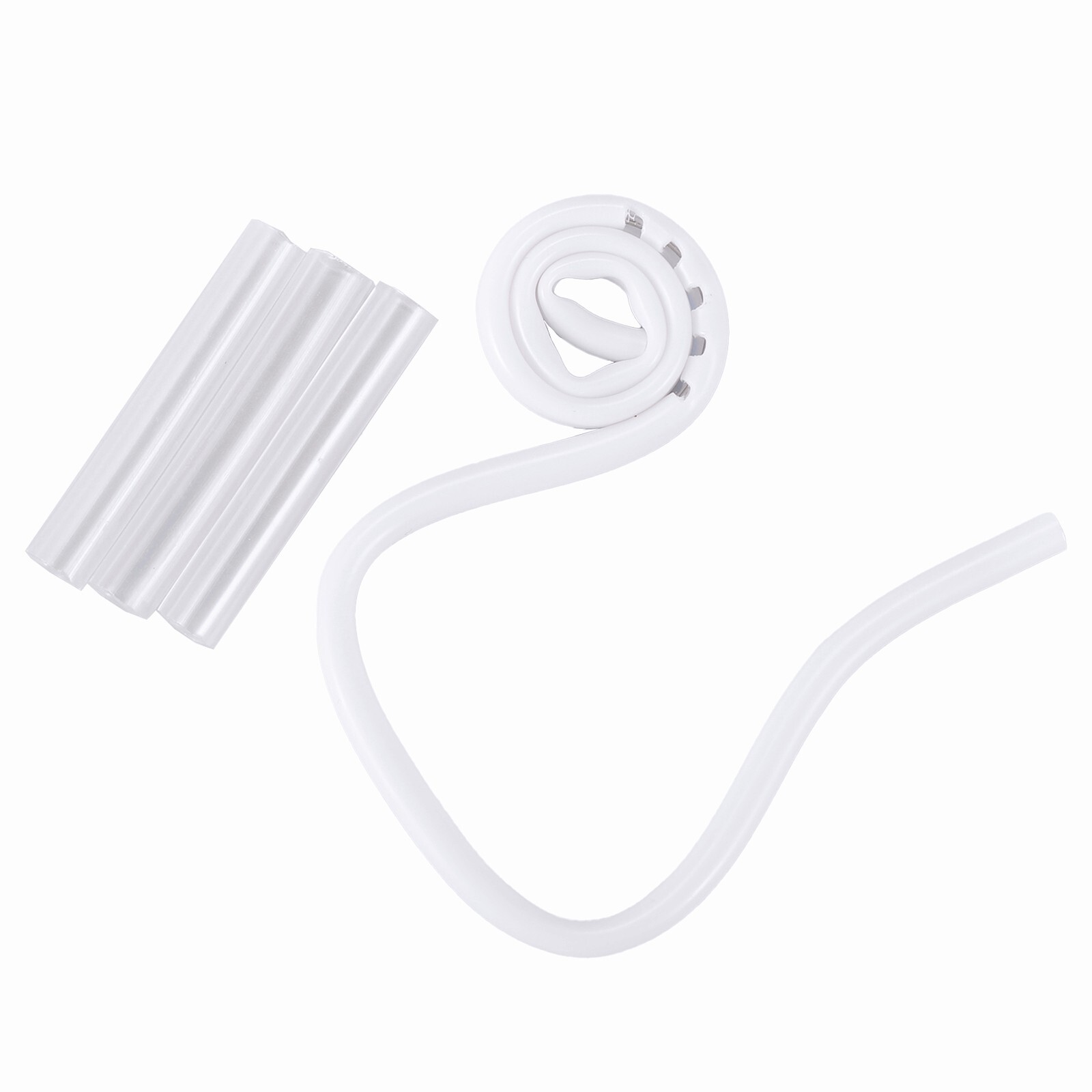 100Pcs/Bag Dental Coiled Saliva Ejectors Bendable Tongue Holder with 13 Adaptors