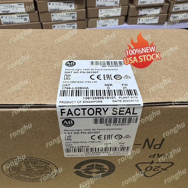 New AB 1766-L32BWA New Factory Sealed AB 1766L32BWA1400 32 Point Controller