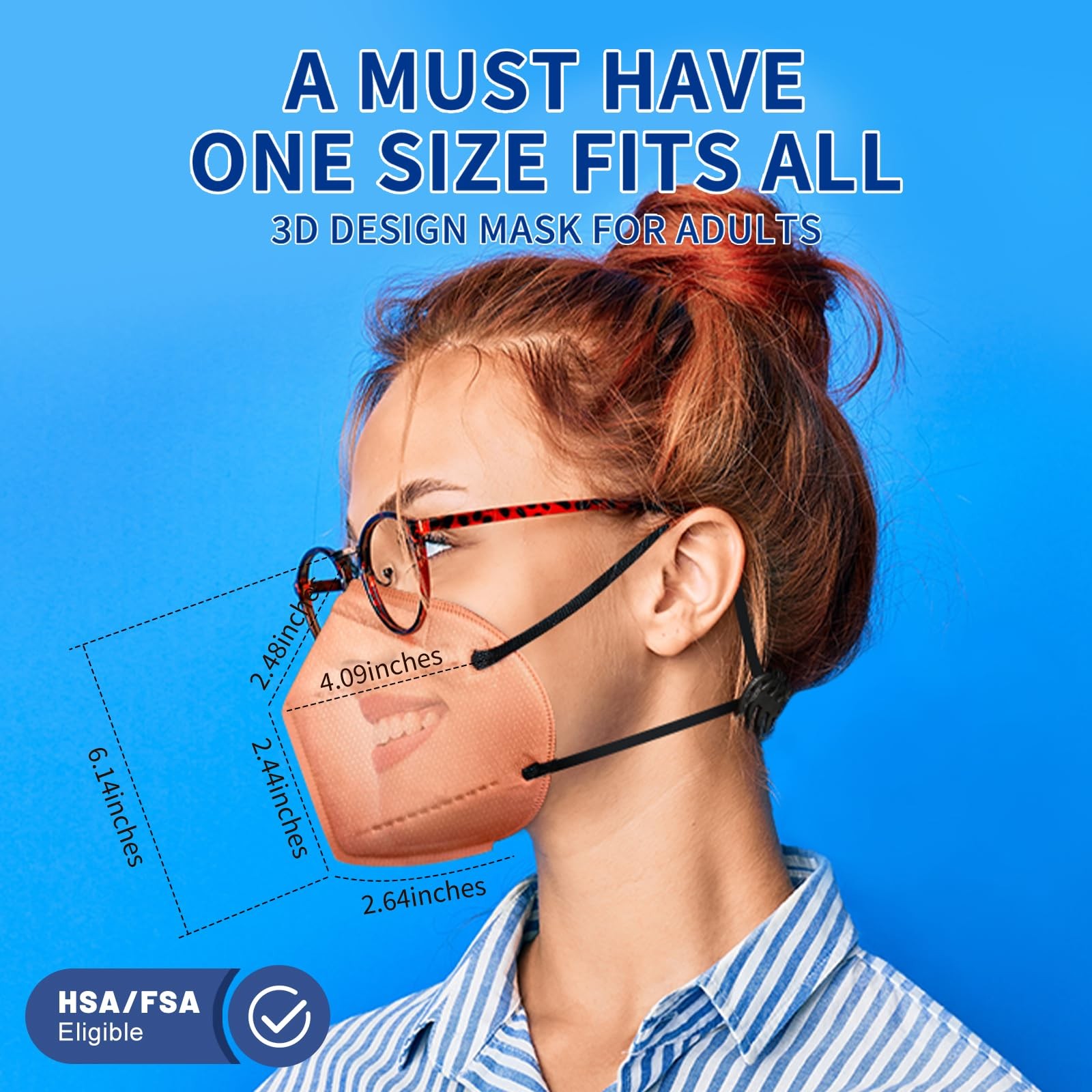 KN95 Face Masks Adults Disposable – 100 Pack KN95 Masks Protective Comfortabl…