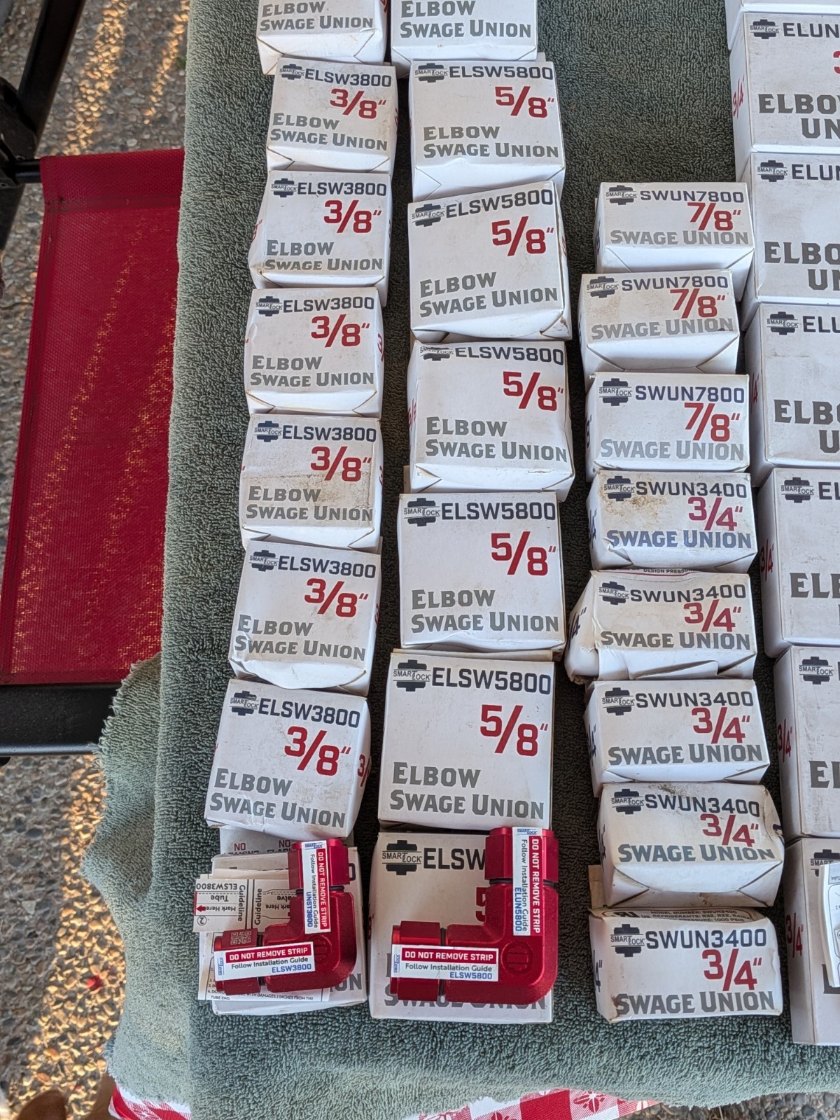 SmartLock HVAC Refrigeration Fittings Mixed Lot 54pc Lot 3/8 5/8 3/4 7/8