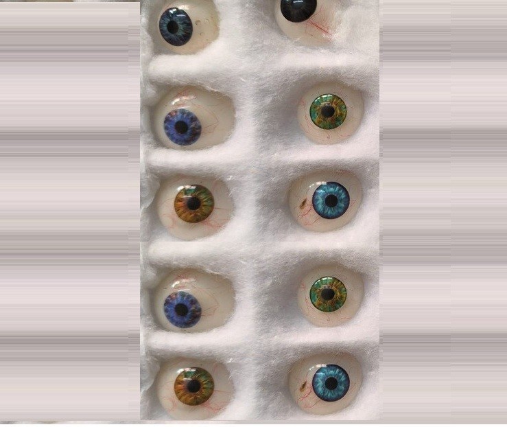 Artificial Eyes Realistic & Natural Prosthetic Eyes Set Of 10Pcs Mix Colours