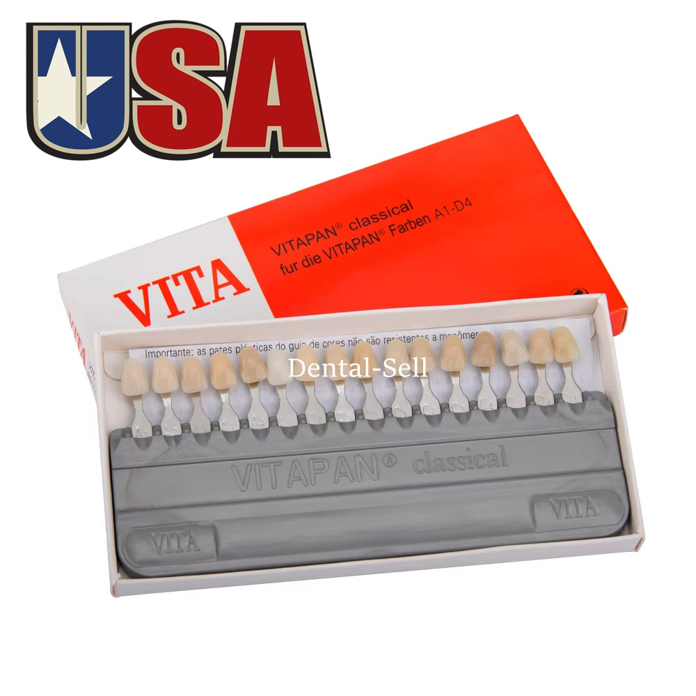 16 Colors Shade Guide Porcelain Dental VITA Classical A1-D4 Whitening Comparison
