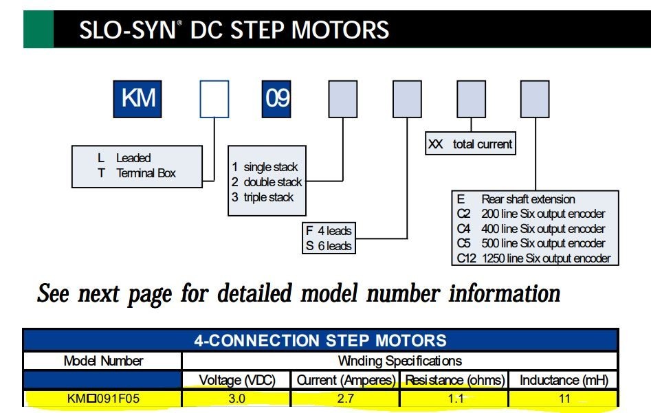 Superior Electric M091-LE09E /Old # MO91-FD-8109E Slo-Syn Stepper Motor (Lk12F)