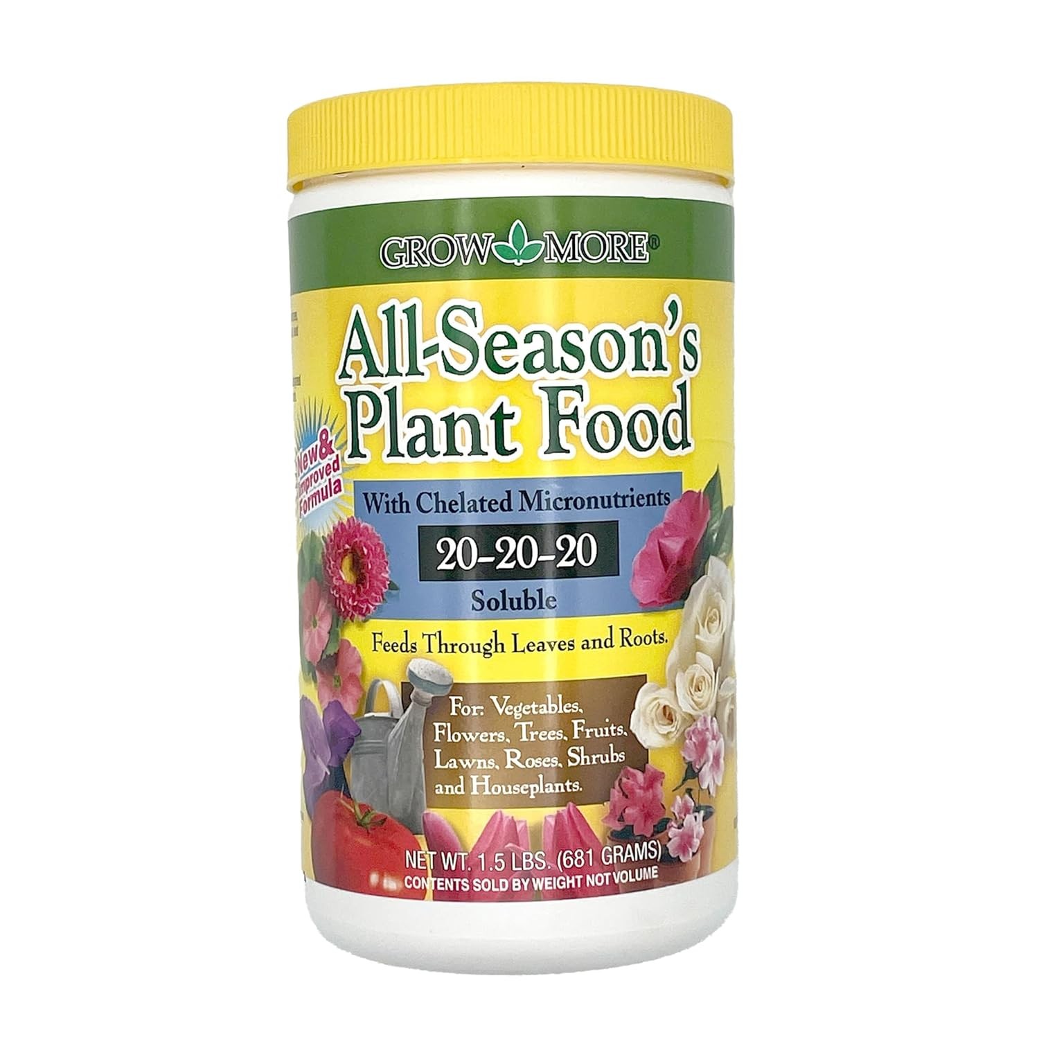 Grow More All-Season’s Plant Food (20-20-20 Fertilizer) – 1.5lbs of All Purpose