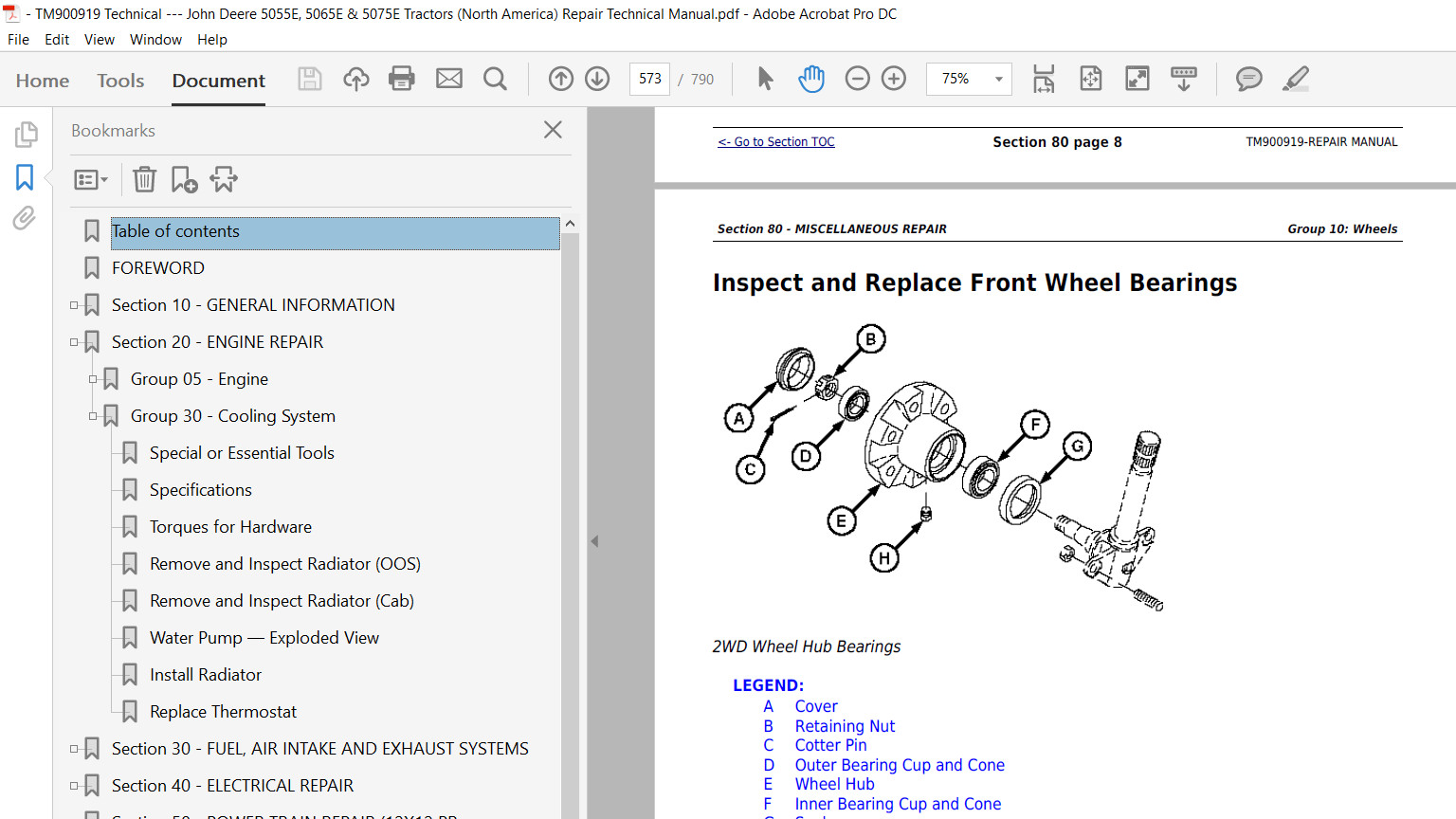 John Deere 5055E 5065E 5075E Tractor Technical & Diagnosis Tests Manual Set USB