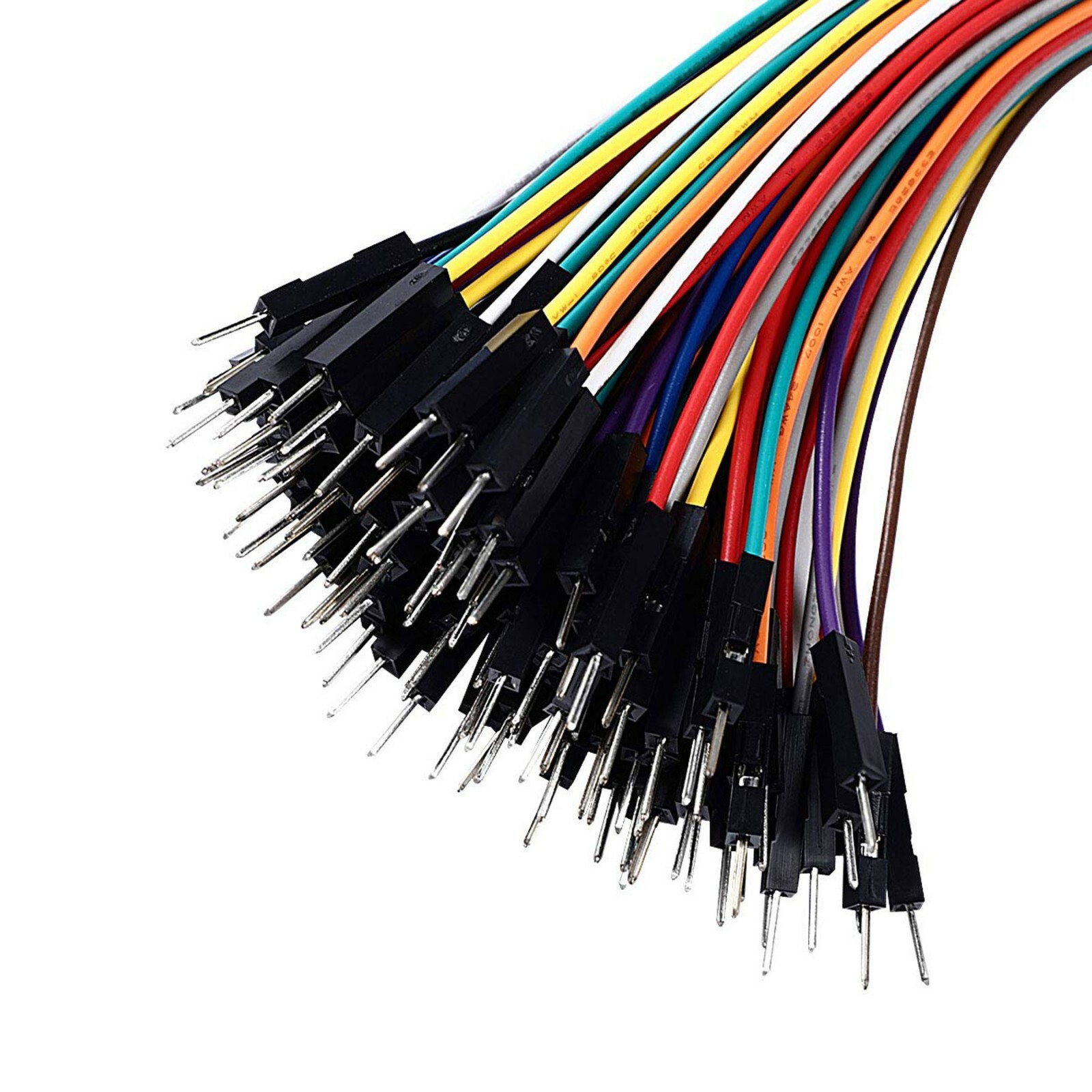 a4 40pcs 20cm Male to Male Dupont Wire Jumper Cable