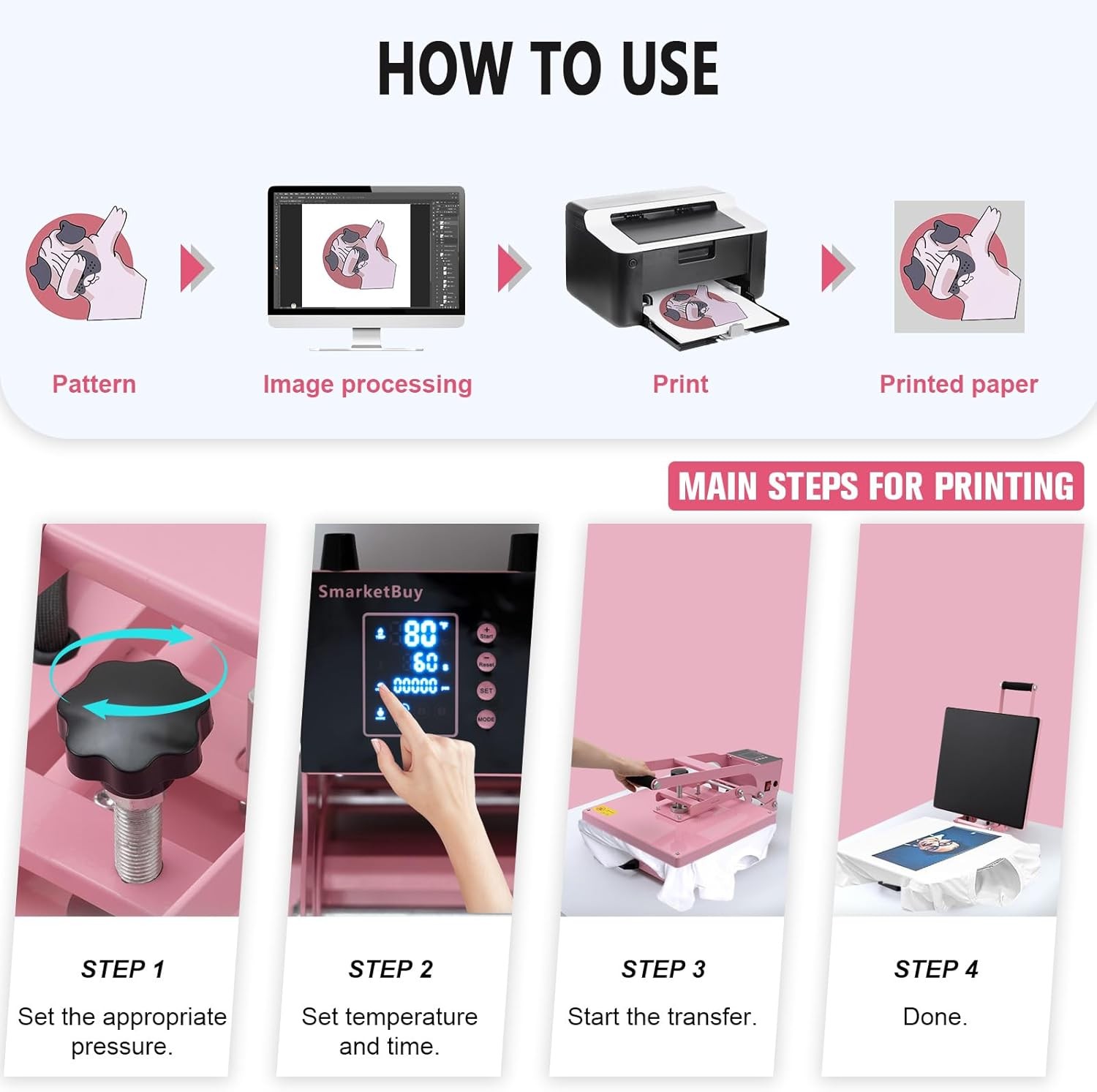 15″x15″ Digital Clamshell Heat Press Machine T-shirt Sublimation Transfer Print