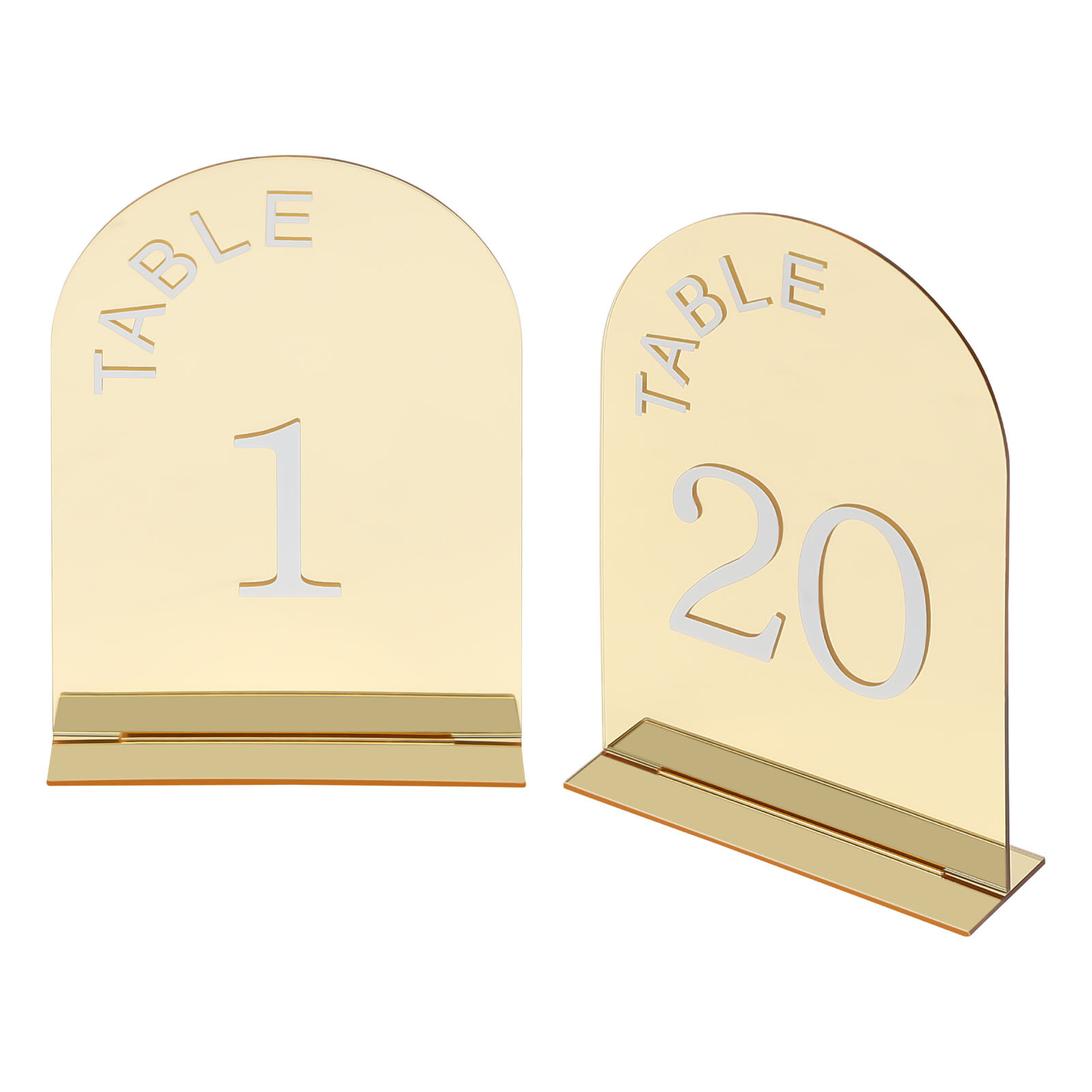 20 Pcs Wedding Table Numbers Mirror Acrylic Table Number Table Sign Numbers