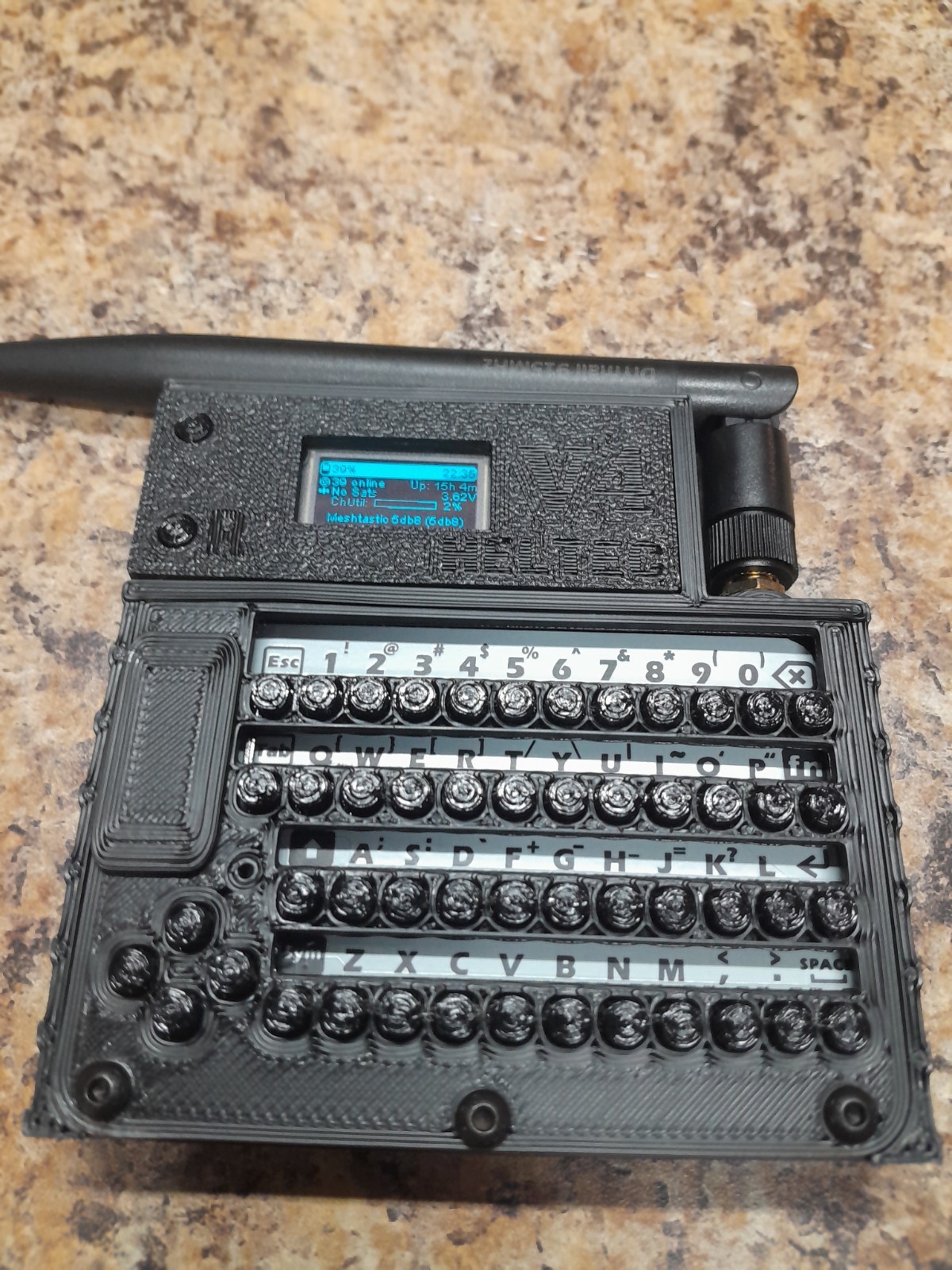 Meshtastic STAND ALONE node READY TO USE Heltec V4 3000mah battery BLACK