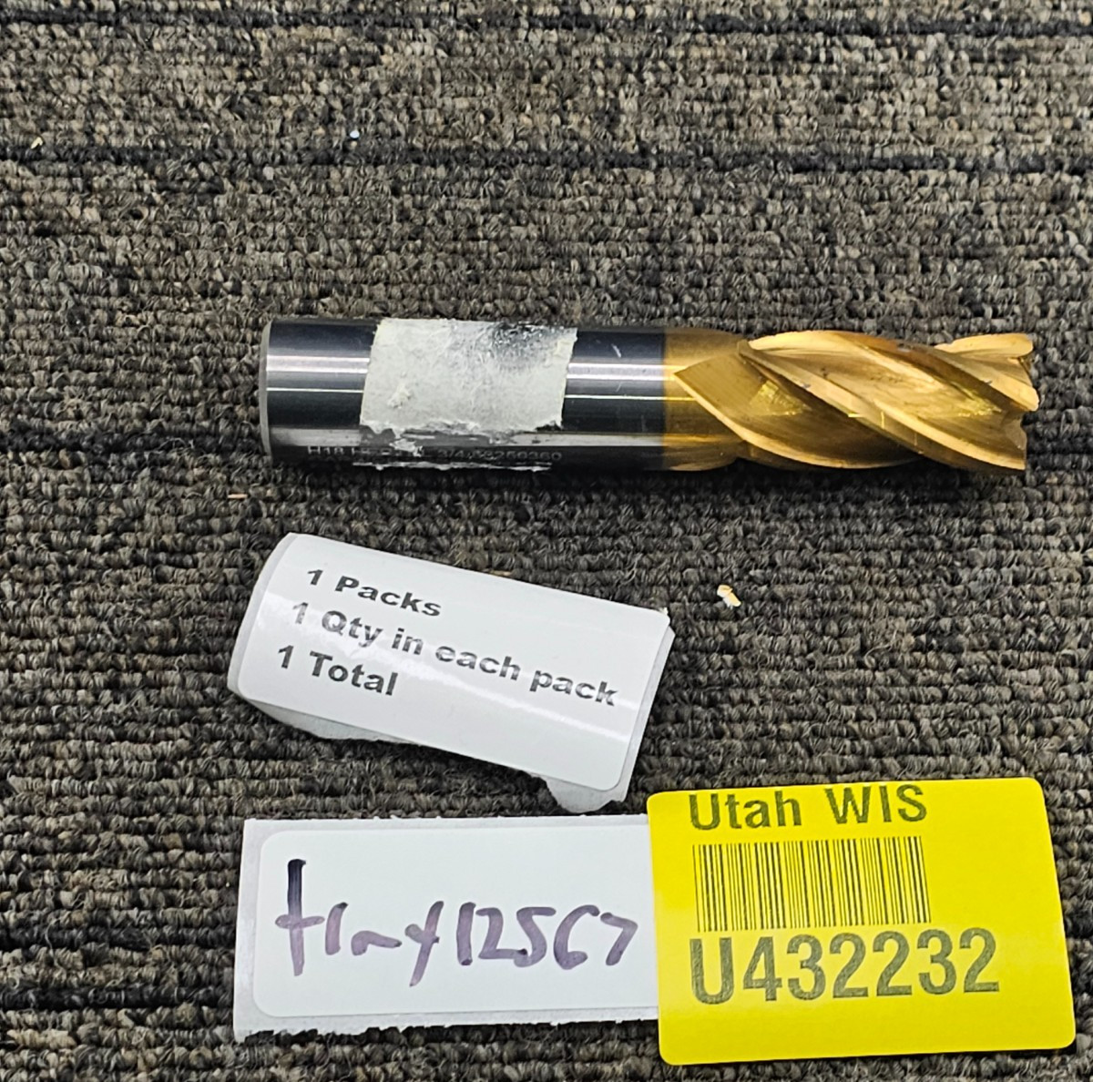 Hertel 88250360: 4-Flute Solid Carbide Square End Mill 3/4″ Shank & Cutting Dia