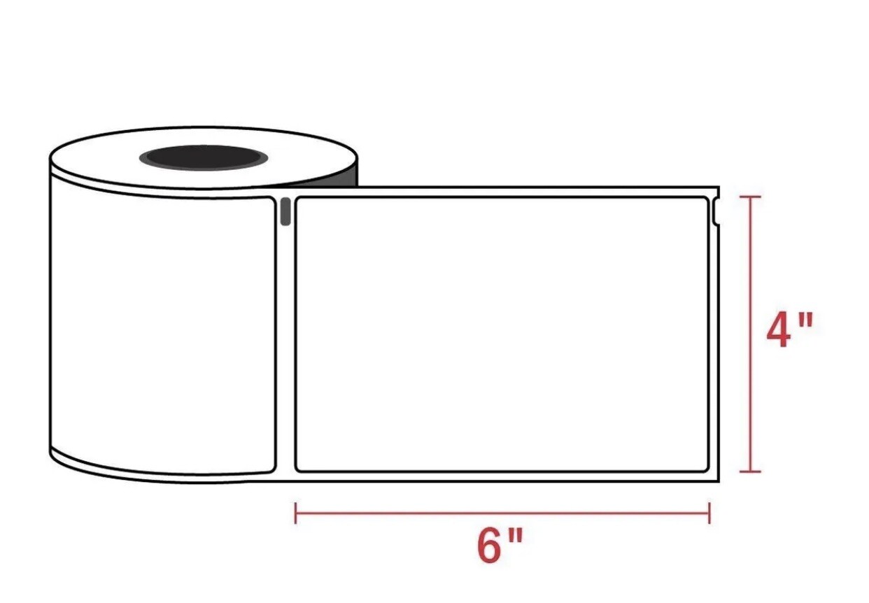 20 Rolls 4×6 Direct Thermal Shipping Labels 250 Roll Zebra 2844 ZP450 Eltron