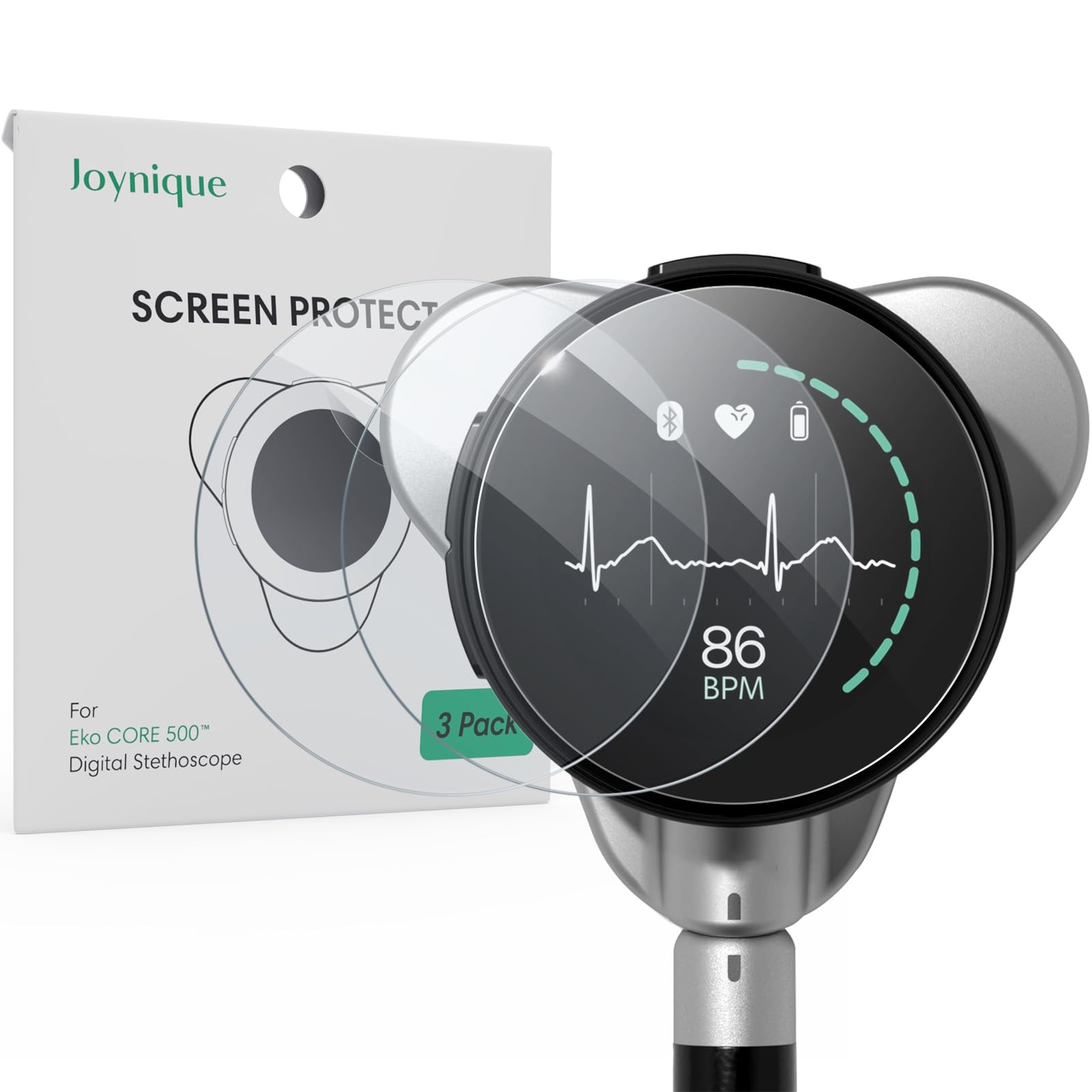 3 Pack Screen Protector EKO CORE 500 Digital Stethoscope Anti Glare HD Film