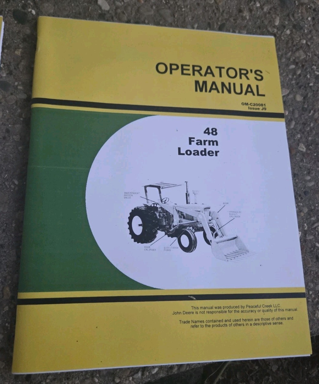 Peaceful Creek Service Operators & Parts Manual John Deere 48 Farm Loader