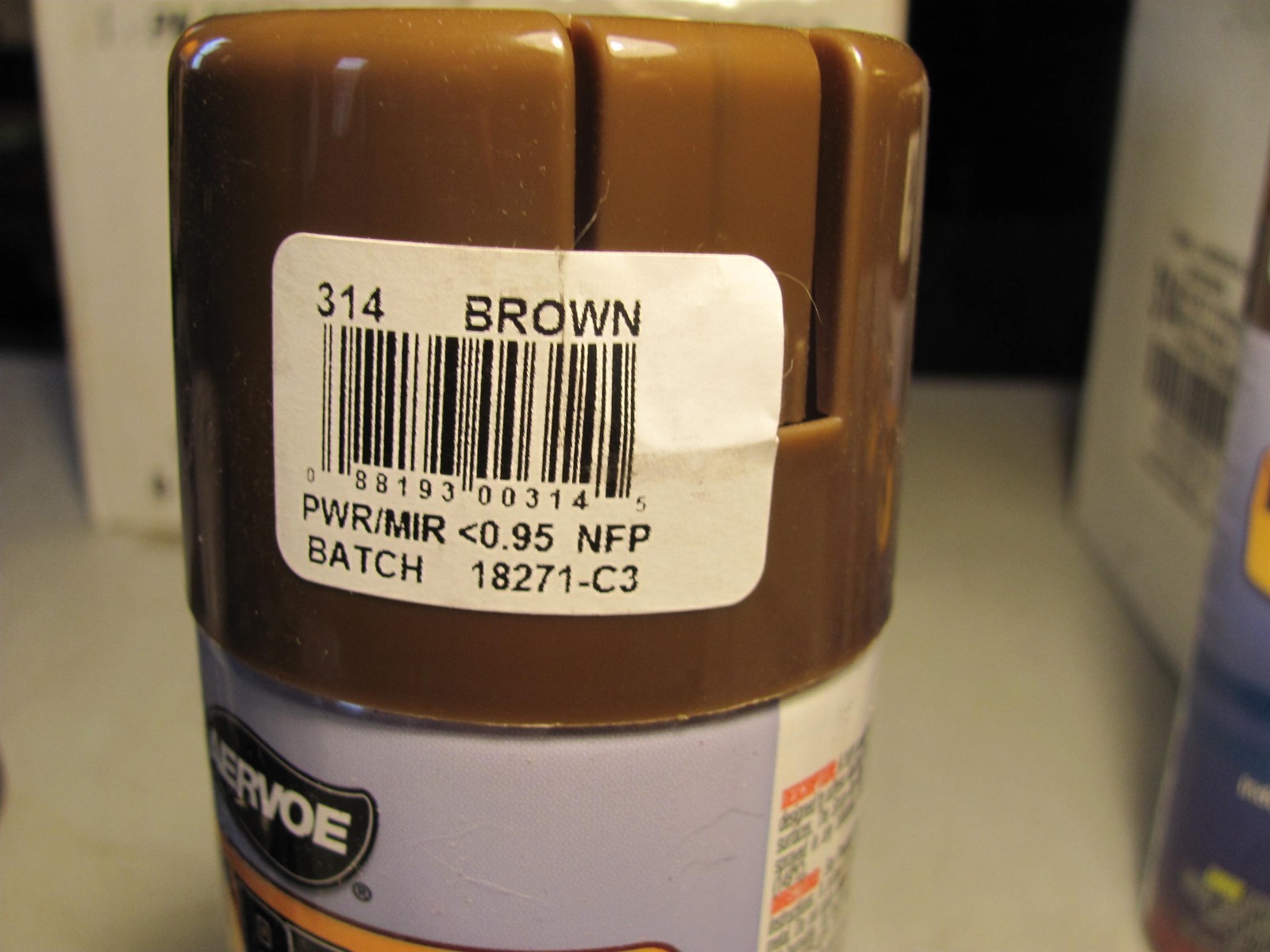 6 12oz.cans of spray paint. Aervoe Rust Proof paint Brown for metal,wood,plastic