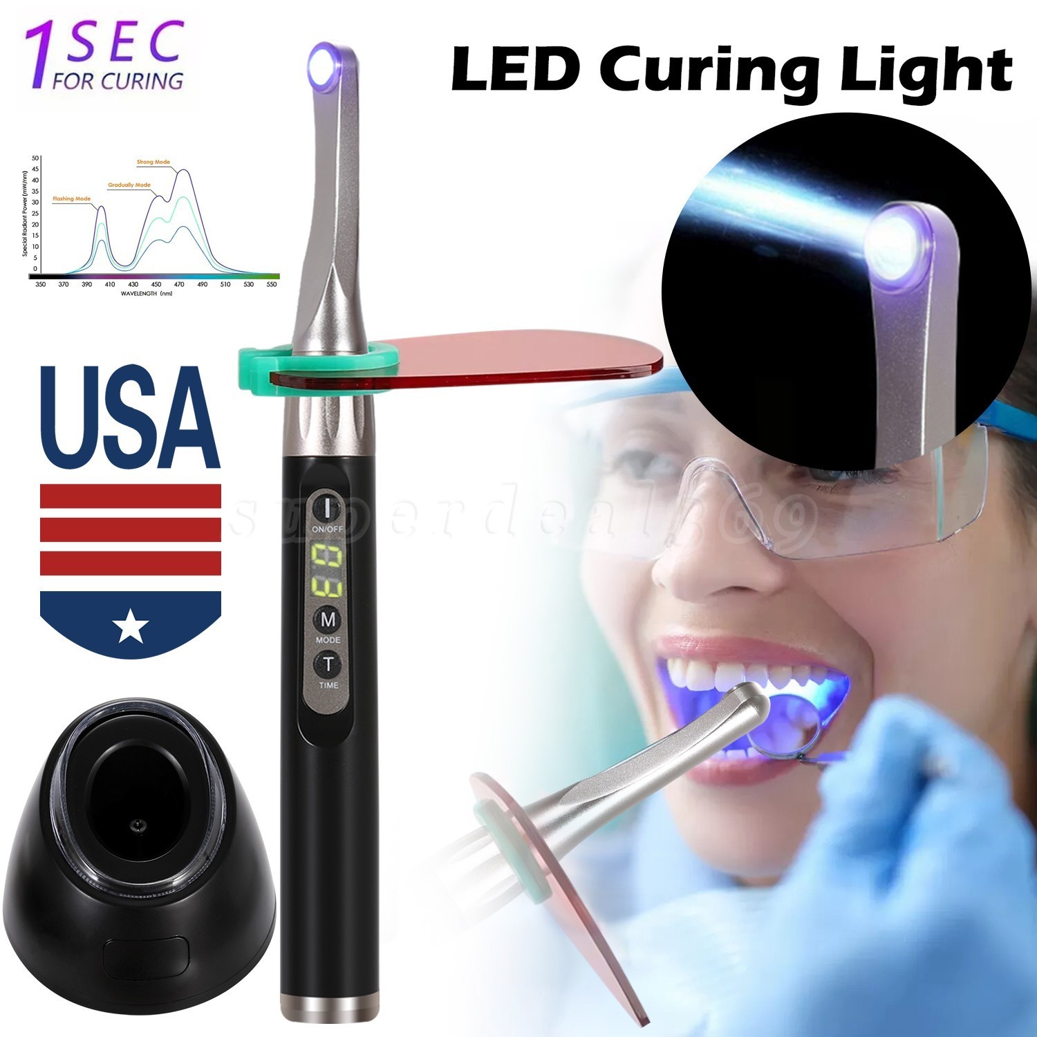 5PCS USA SEASKY Dental Low/Slow Speed Handpiece Contra Angle Latch 1:1 E-Type YP