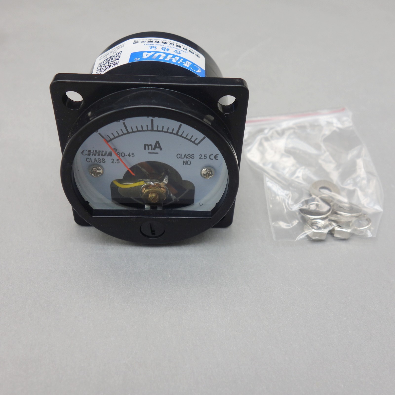 1PC DC 0-200MA Analog Ammeter Panel AMP Current Meter SO45 Cutout 45mm