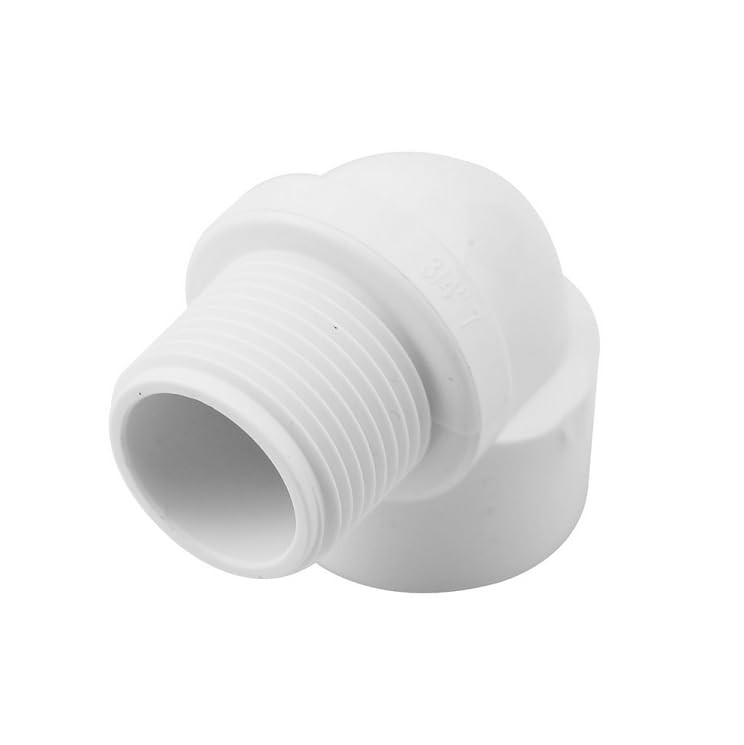6PCS White 90 degree Street Elbow Coupling 3/4» PVC Male Thread to Female Threa