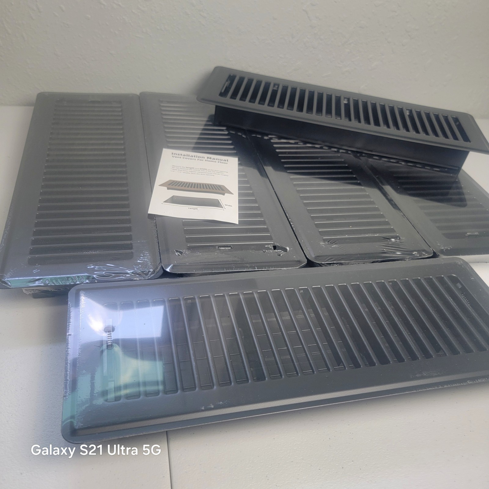4×14 Floor Register 6-Pack, Heavy Duty Steel Walkable Vent Covers for Home Fl…