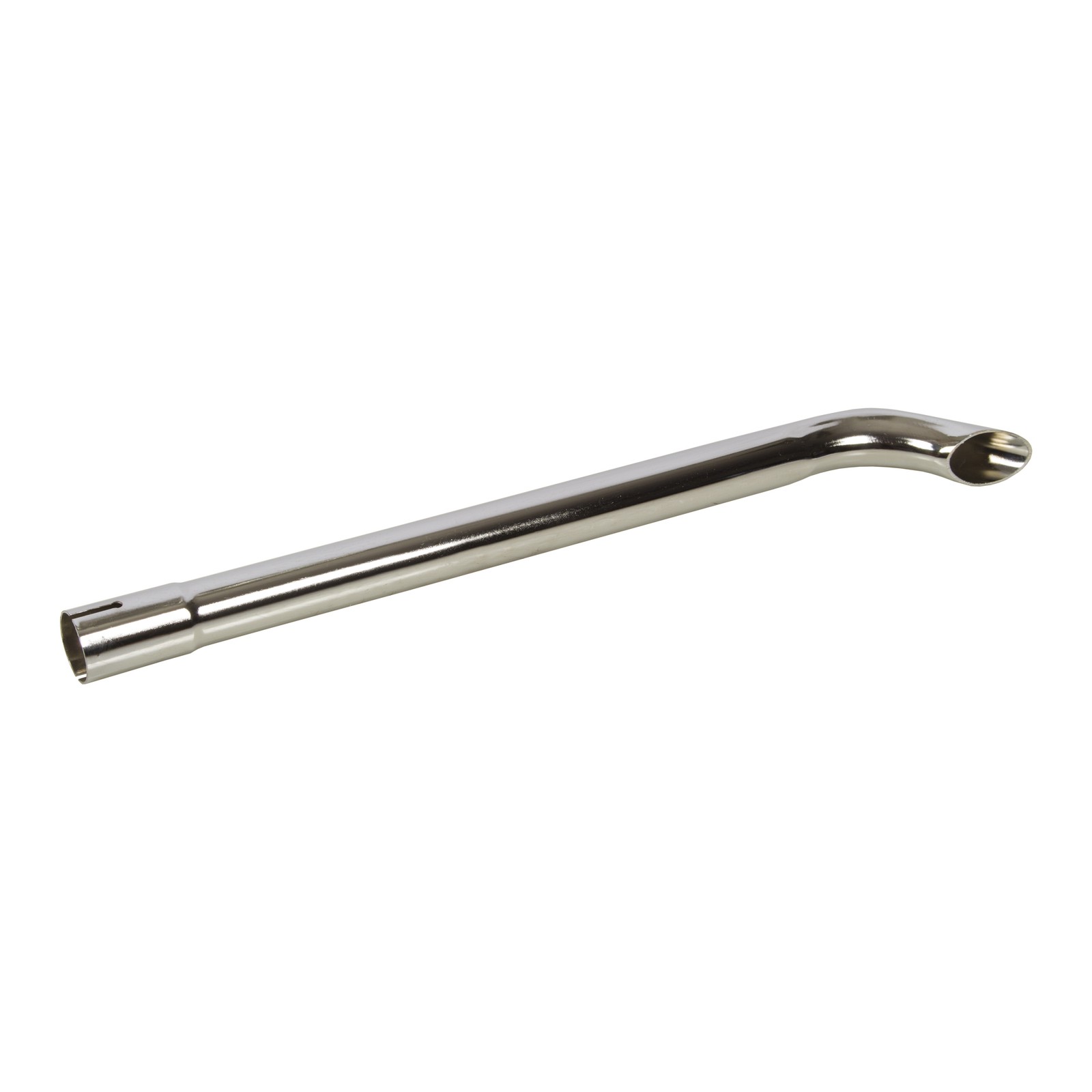 Exhaust Pipe Stack Replacement UNIVERSAL – 1-1/2″ x 24″, Curved Chrome