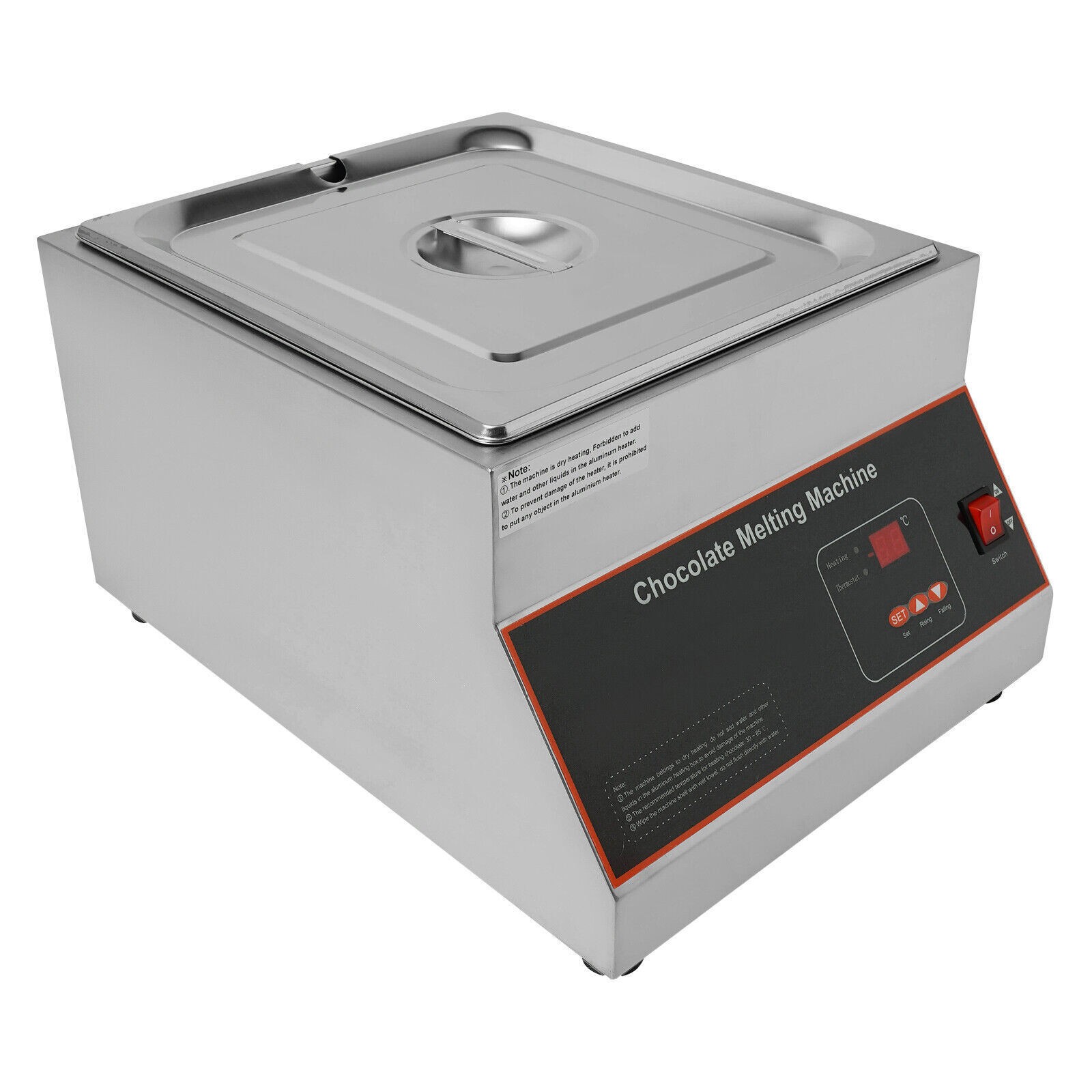 Chocolate Tempering Machine 26.46lbs Chocolate Melting Pot Stainless Steel 500W