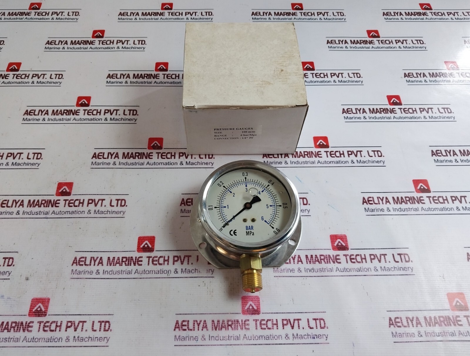 Econosto Pressure Gauges 0-6 BAR, 100mm 762.11.01.162, 1/2” PF